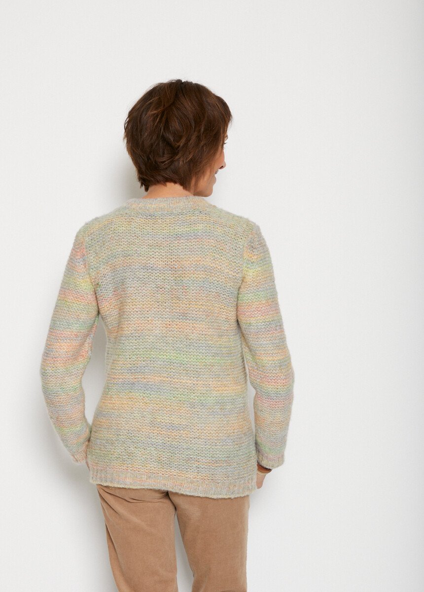 Pull maille douillette effet mouliné