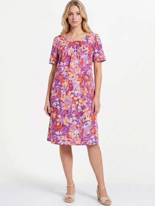 Robe-tablier courte manches courtes Femme Orange ARGELES FA1