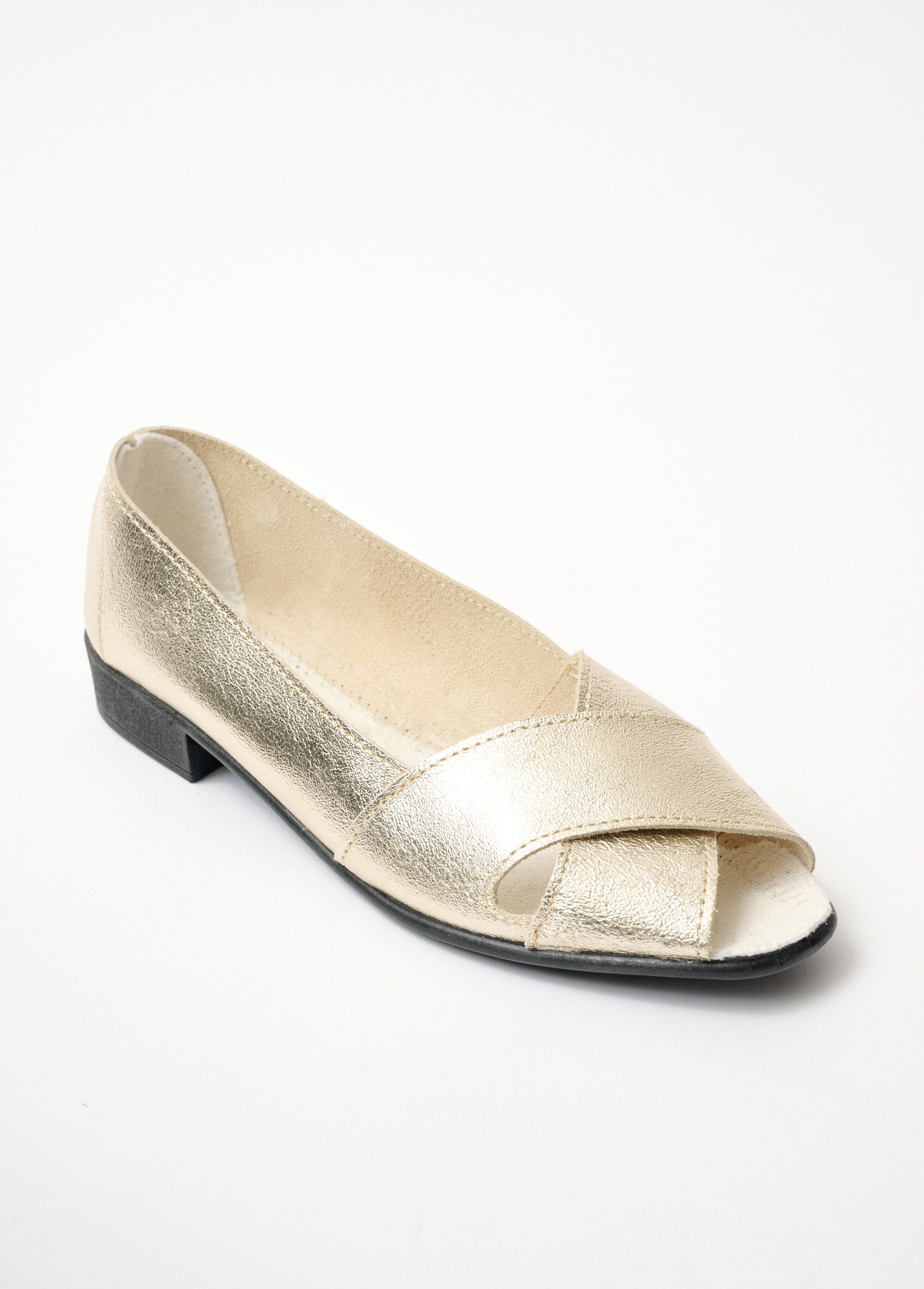 Sandales bout ouvert cuir