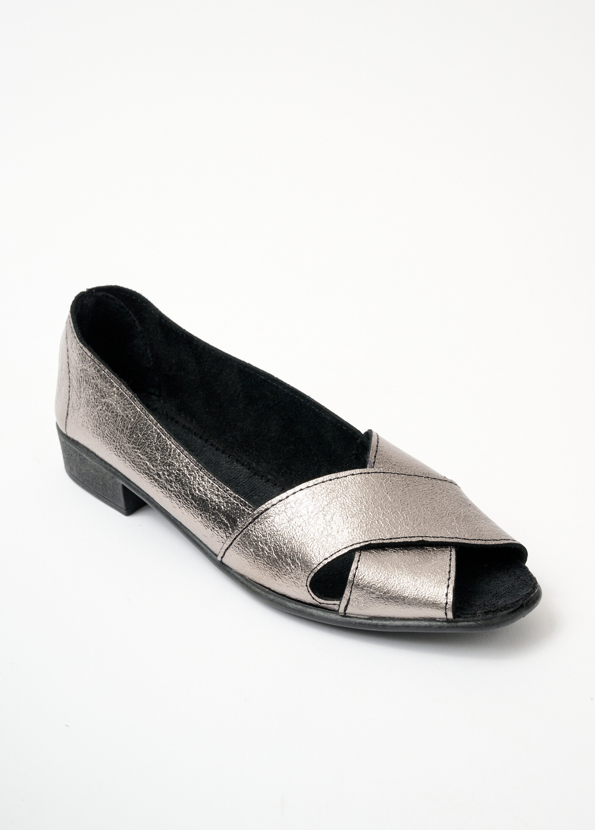 Sandales bout ouvert cuir