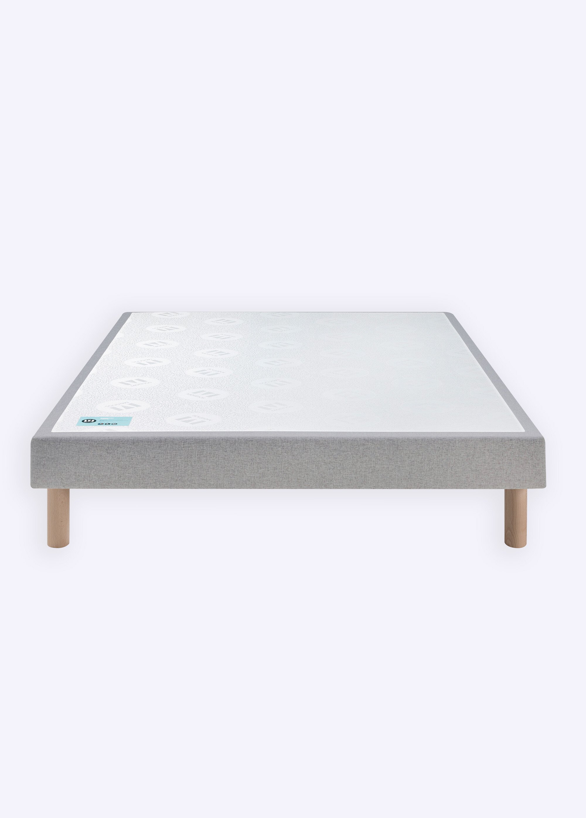 Sommier tapissier 14cm lattes + pieds 17cm