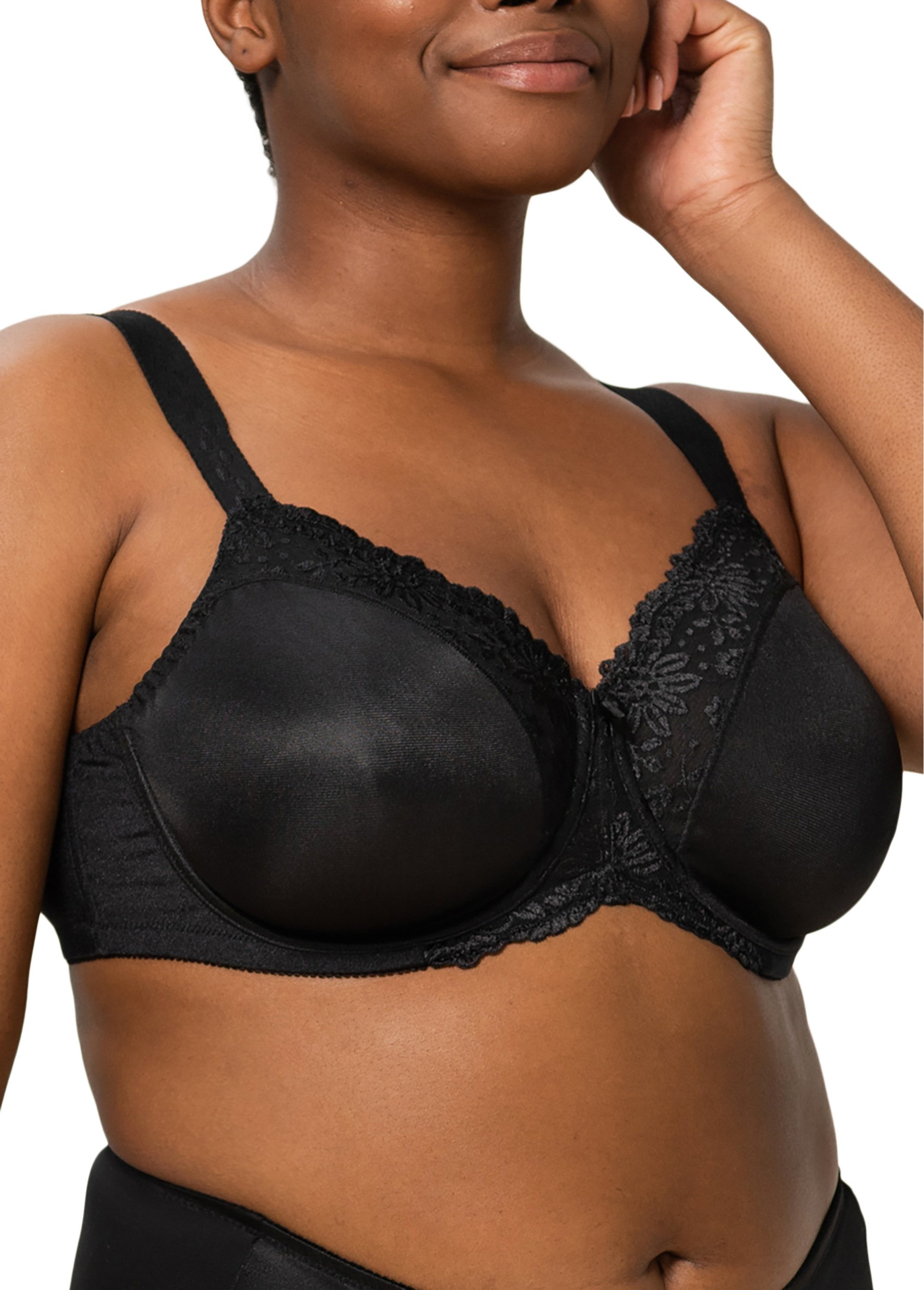 Soutien-gorge Brodé Lilas Non Doublé, Avec Armatures - Déesse