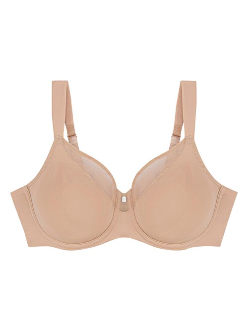 Soutien-gorge avec armatures minimiseur Femme Grande Taille Beige WICANCE DE1