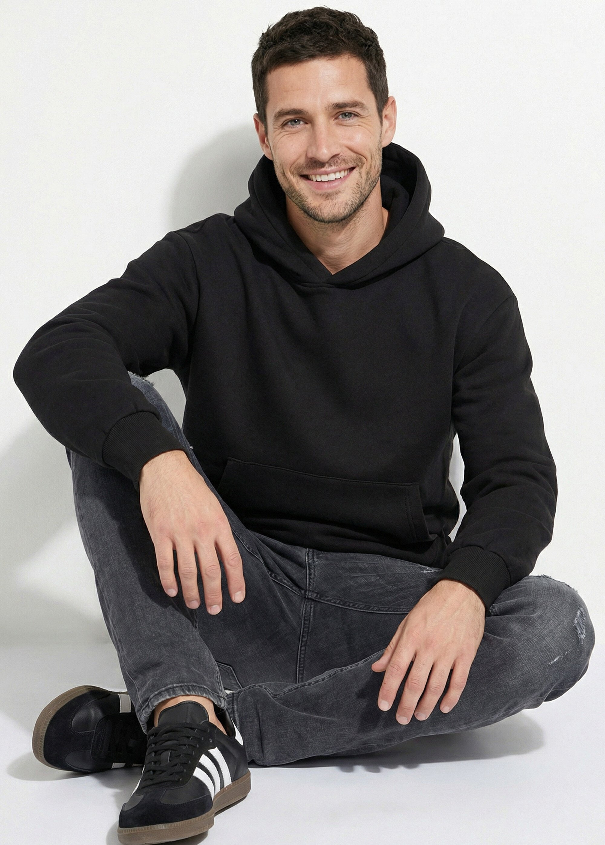 Sweat-shirt zippé molletonné à capuche