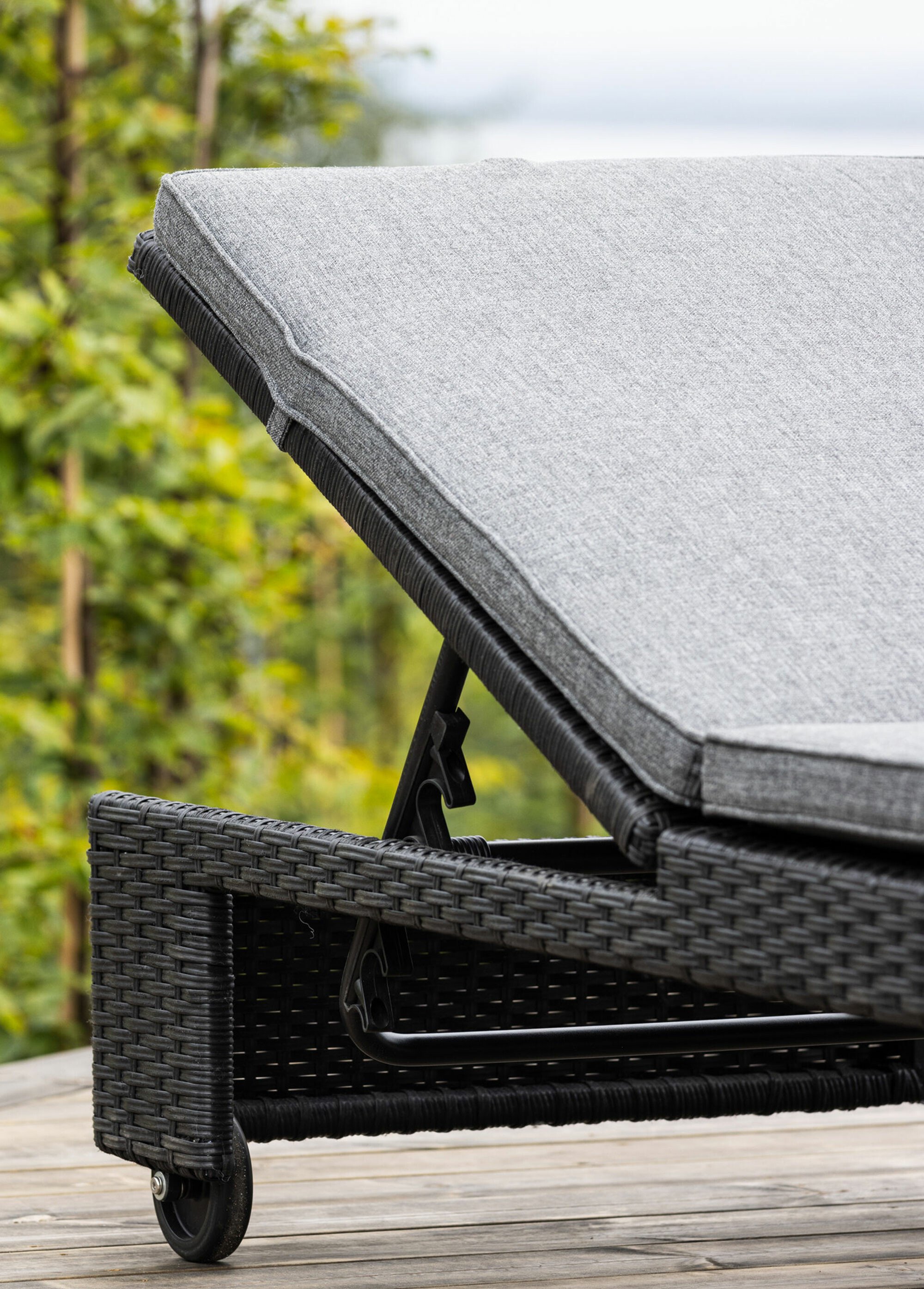 Transat bain de soleil pour 2 personnes NOIR VEN-6983-100 DE1