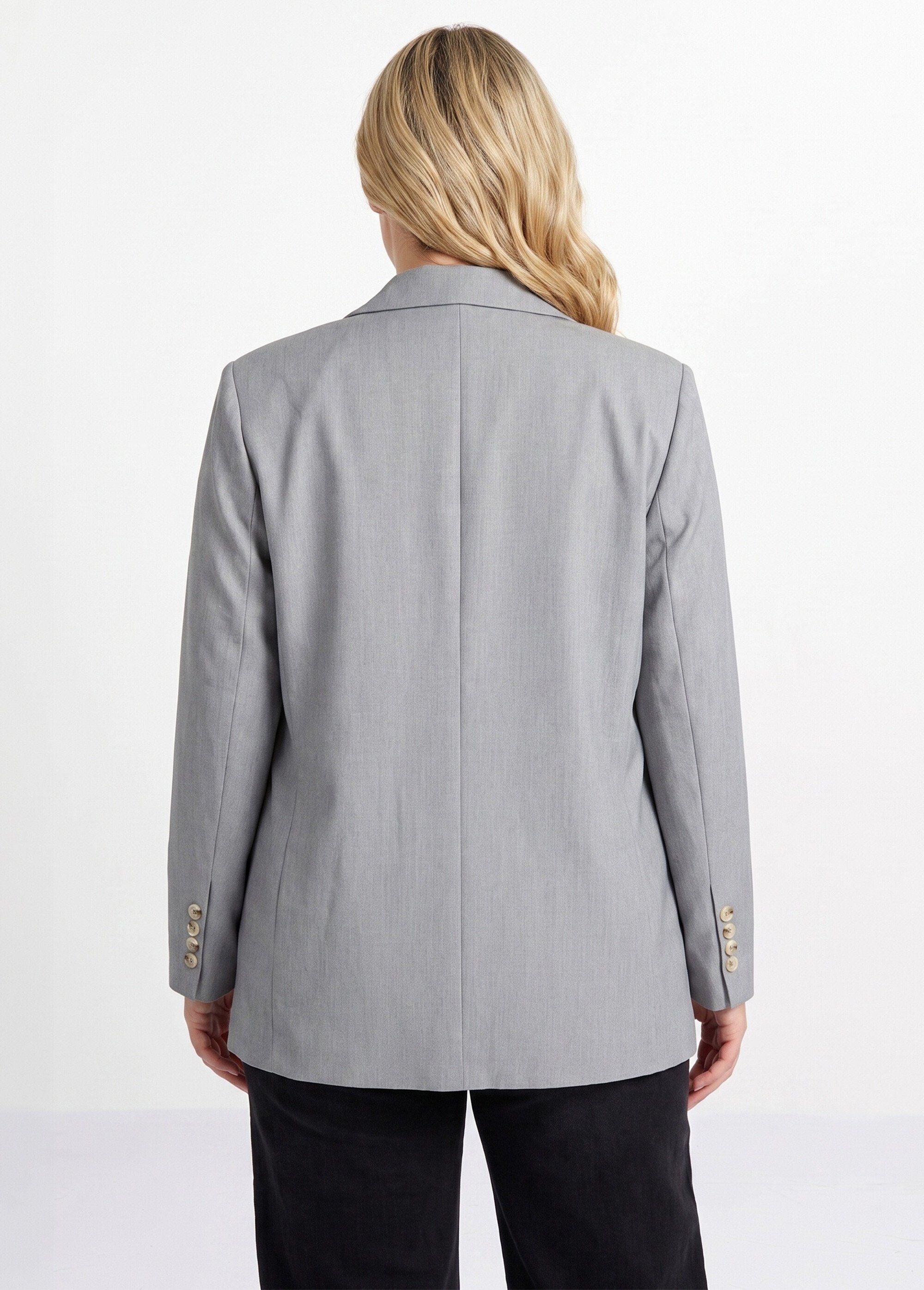 Veste chinée 2 boutons col tailleur