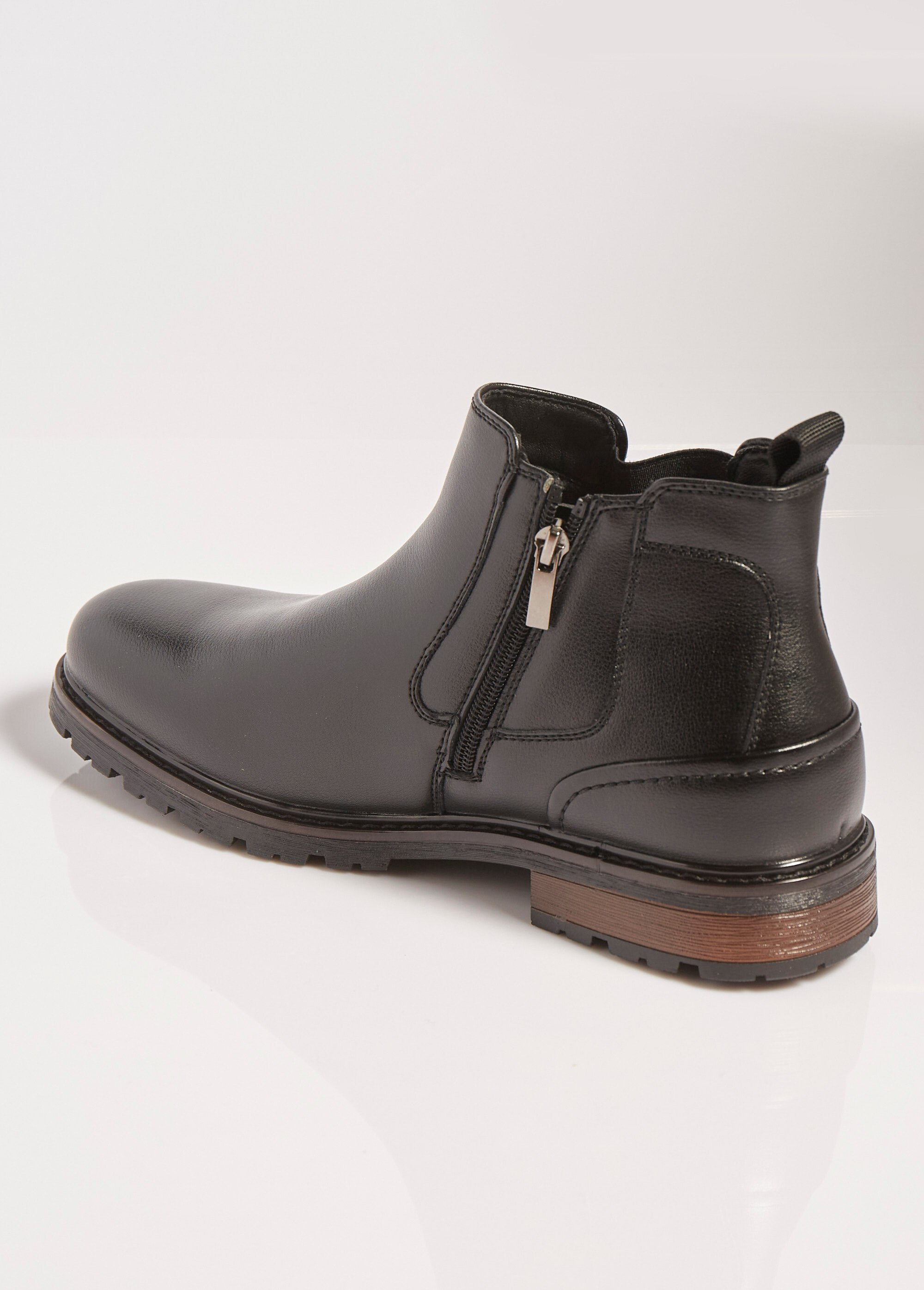 Boots Chelsea avec empiècement talon Homme Noir YIM78615 DO1