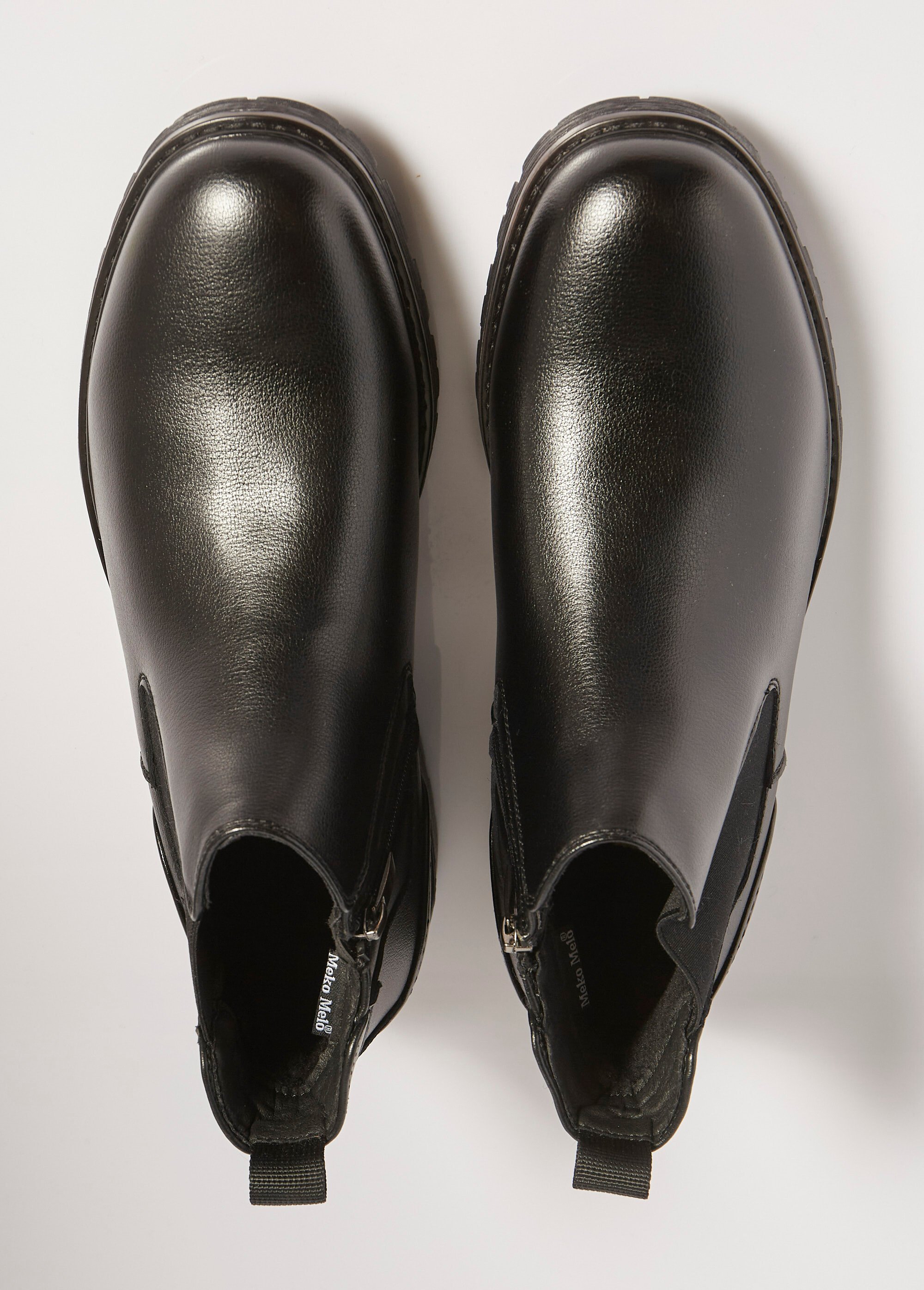 Boots Chelsea avec empiècement talon Homme Noir YIM78615 OV1