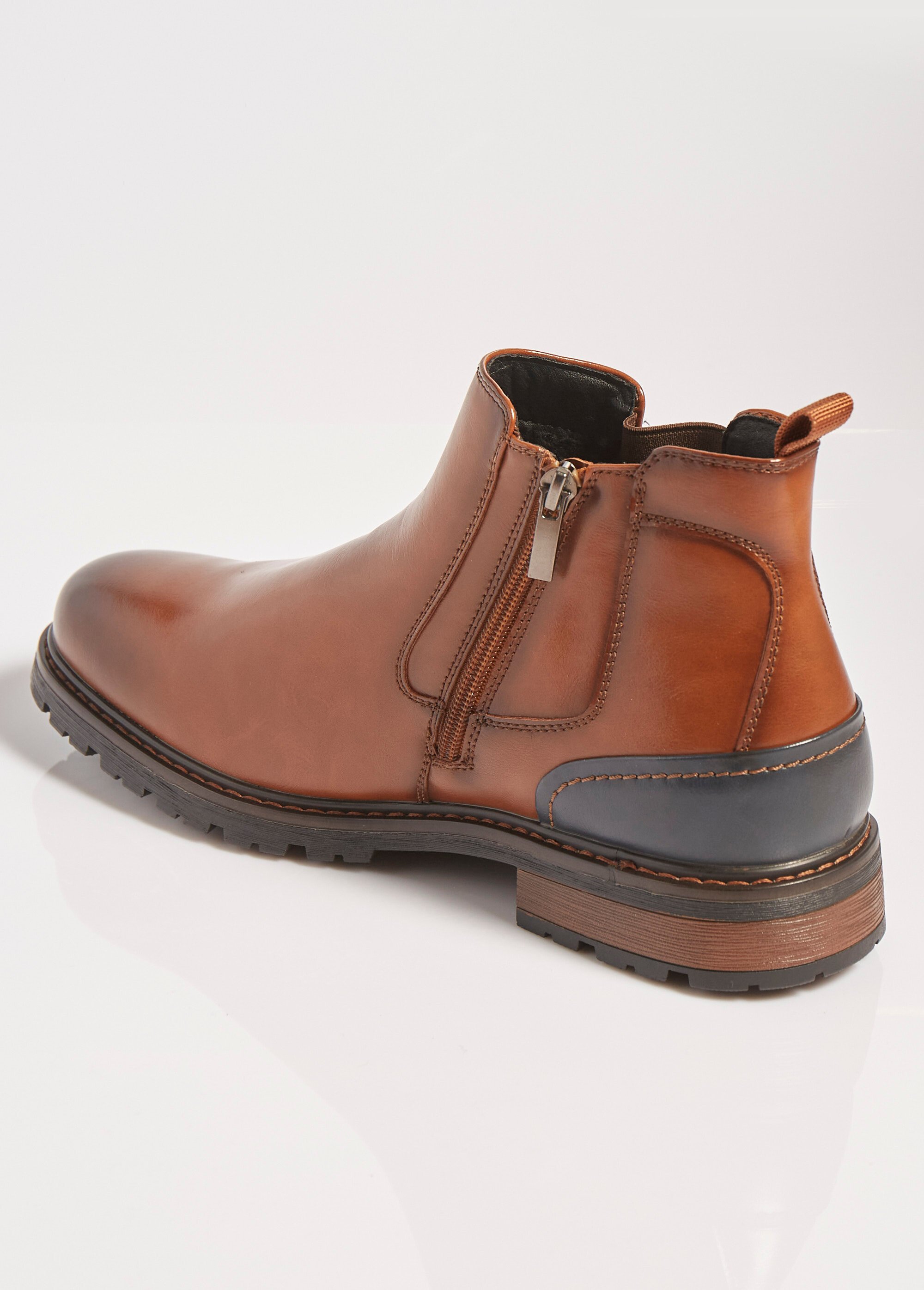 Boots Chelsea avec empiècement talon Homme Marron YIM78615 DO1