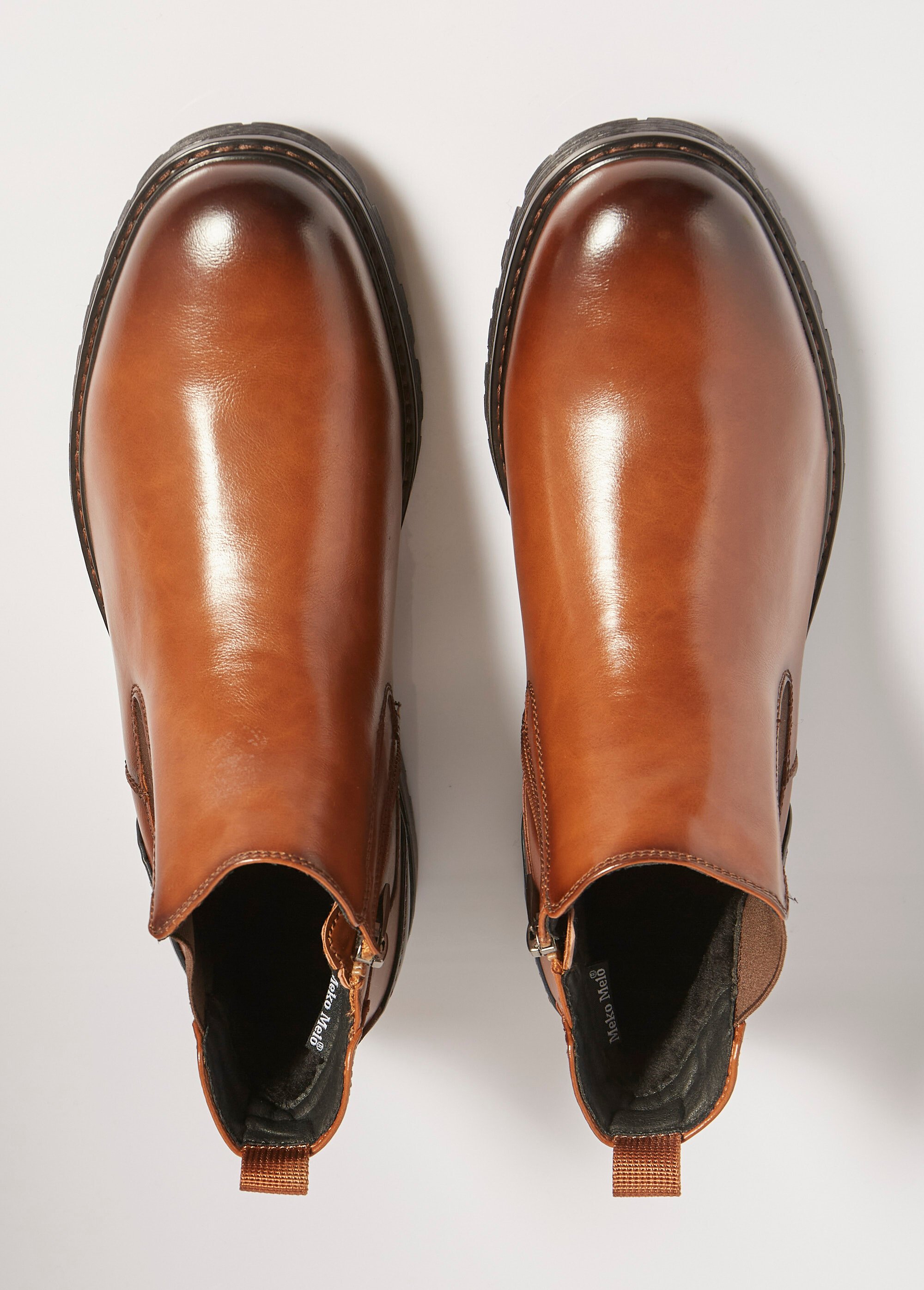 Boots Chelsea avec empiècement talon Homme Marron YIM78615 OV1