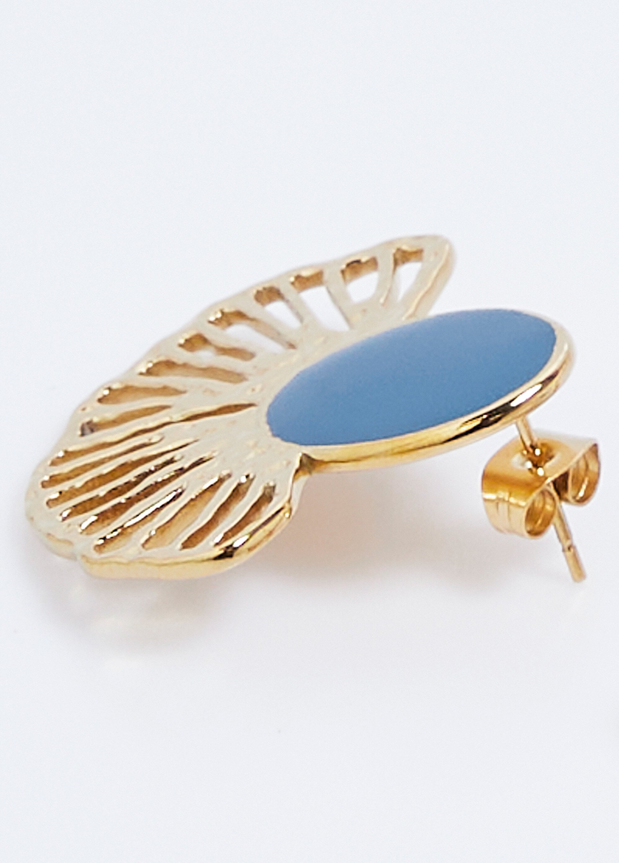 Boucles d'oreilles fantaisie colorée Femme DORE ET BLEU UGO DE1