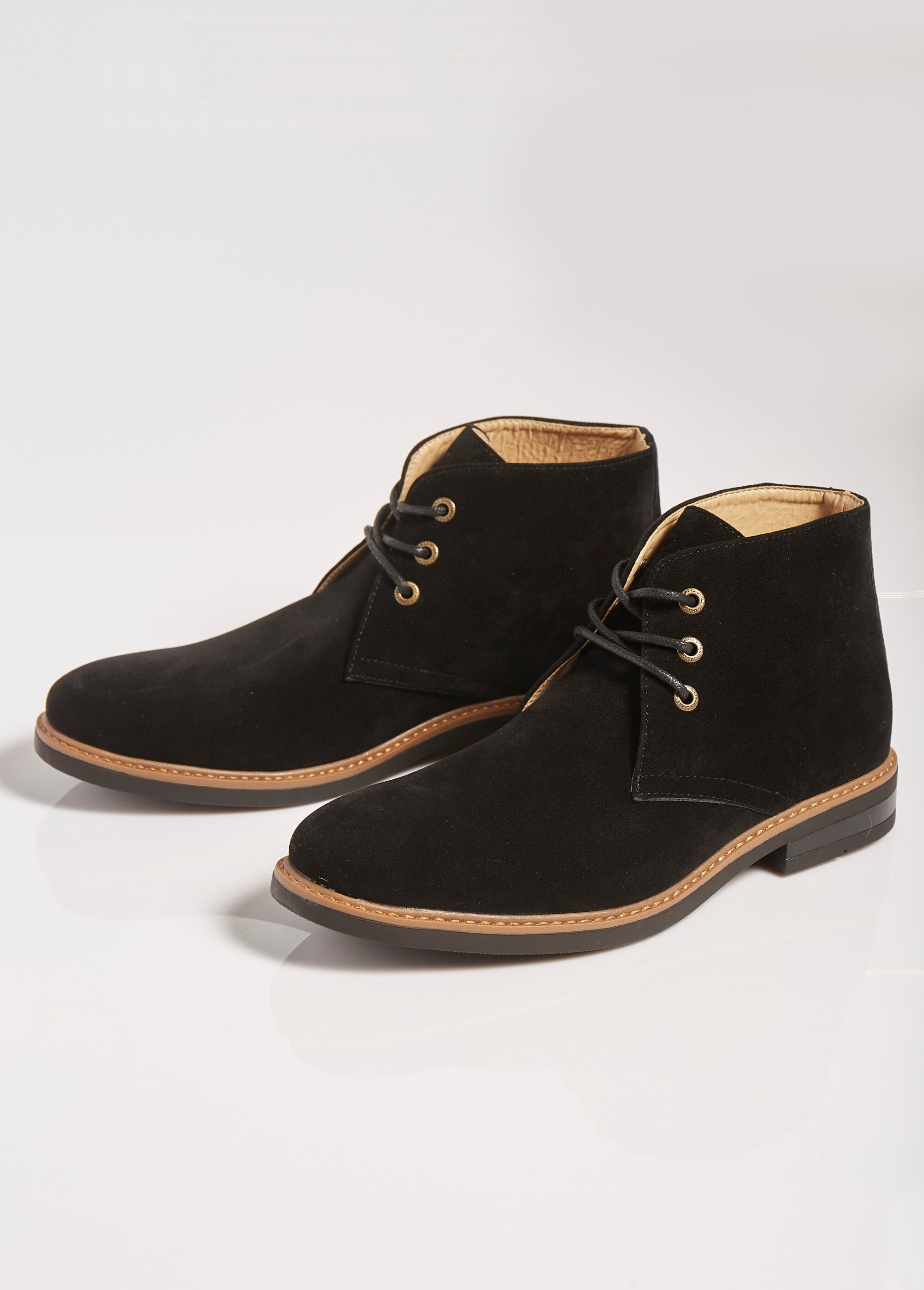 Chaussures montantes, type Chukka boots Homme Noir YIM136-1 DE1