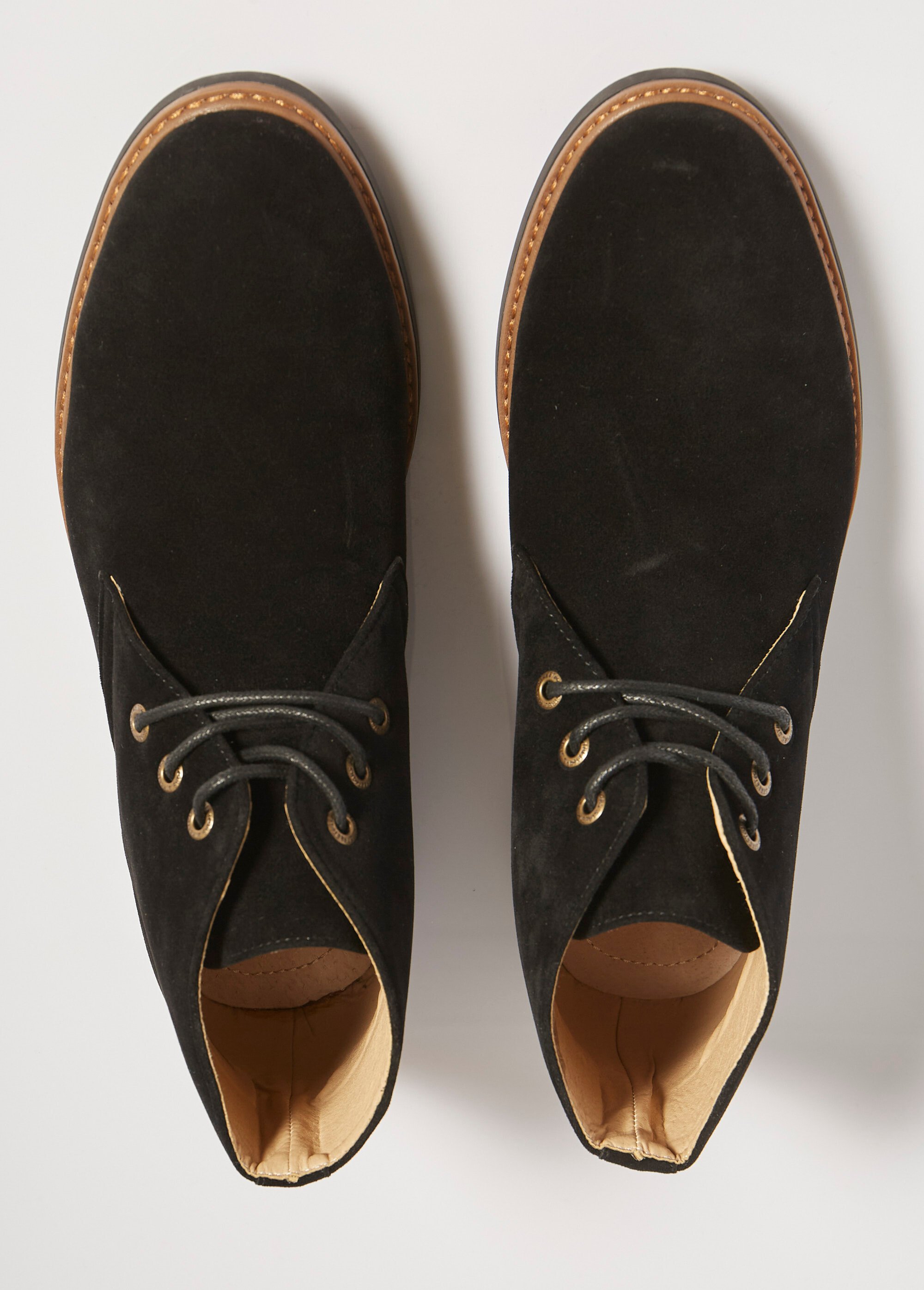 Chaussures montantes, type Chukka boots Homme Noir YIM136-1 OV1