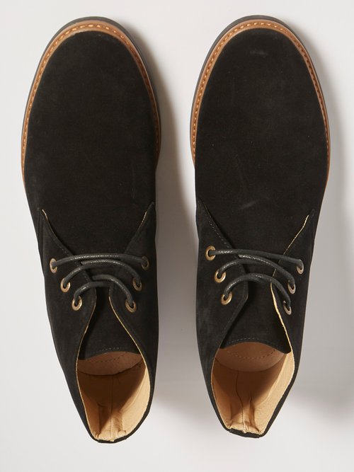 Chaussures montantes, type Chukka boots Homme Noir YIM136-1 OV1