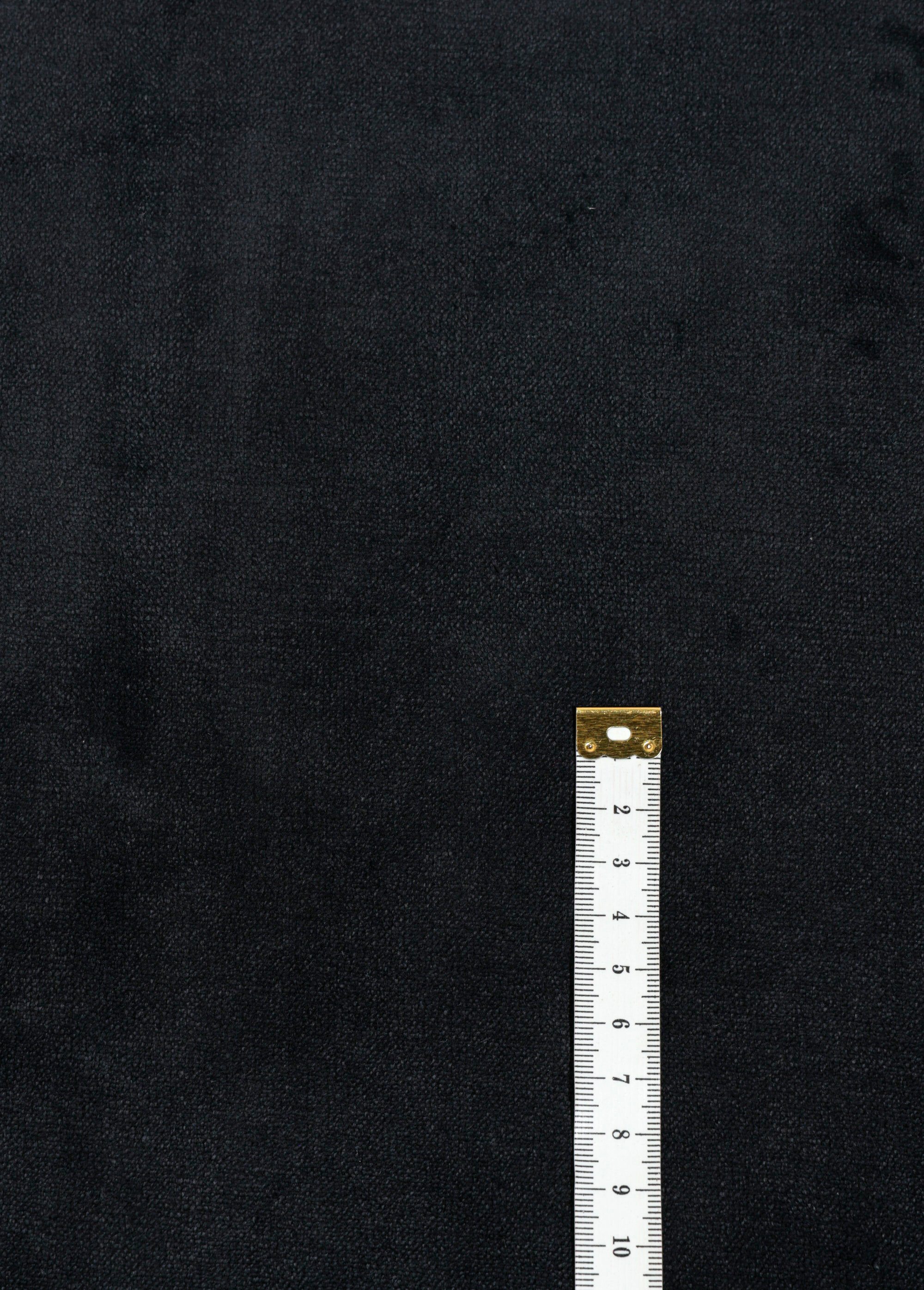 Coupon tissu velours ras, ébène NOIR COT66034 DE1