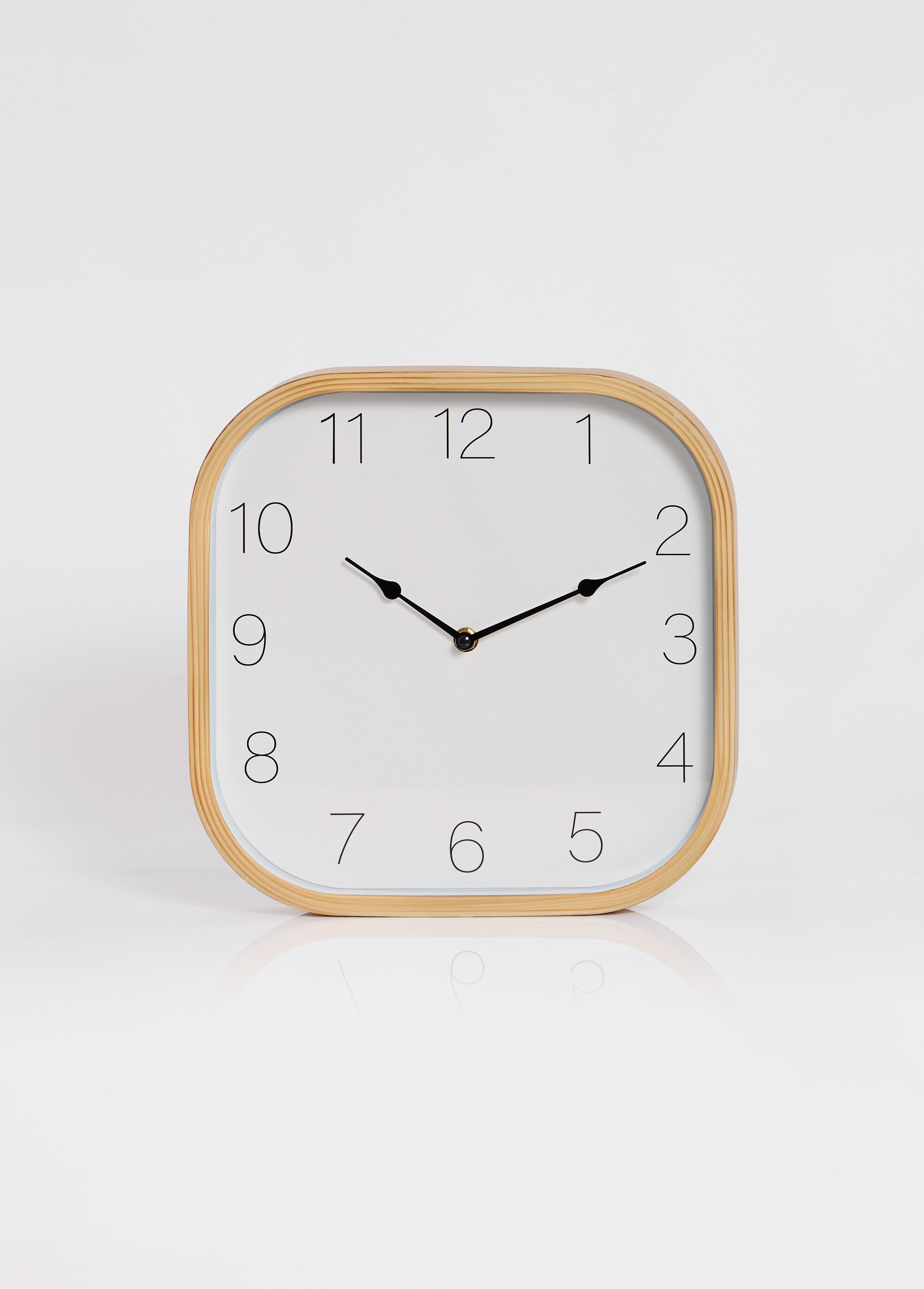 Horloge carré contour bois Marron KP-NB1701020 FA1