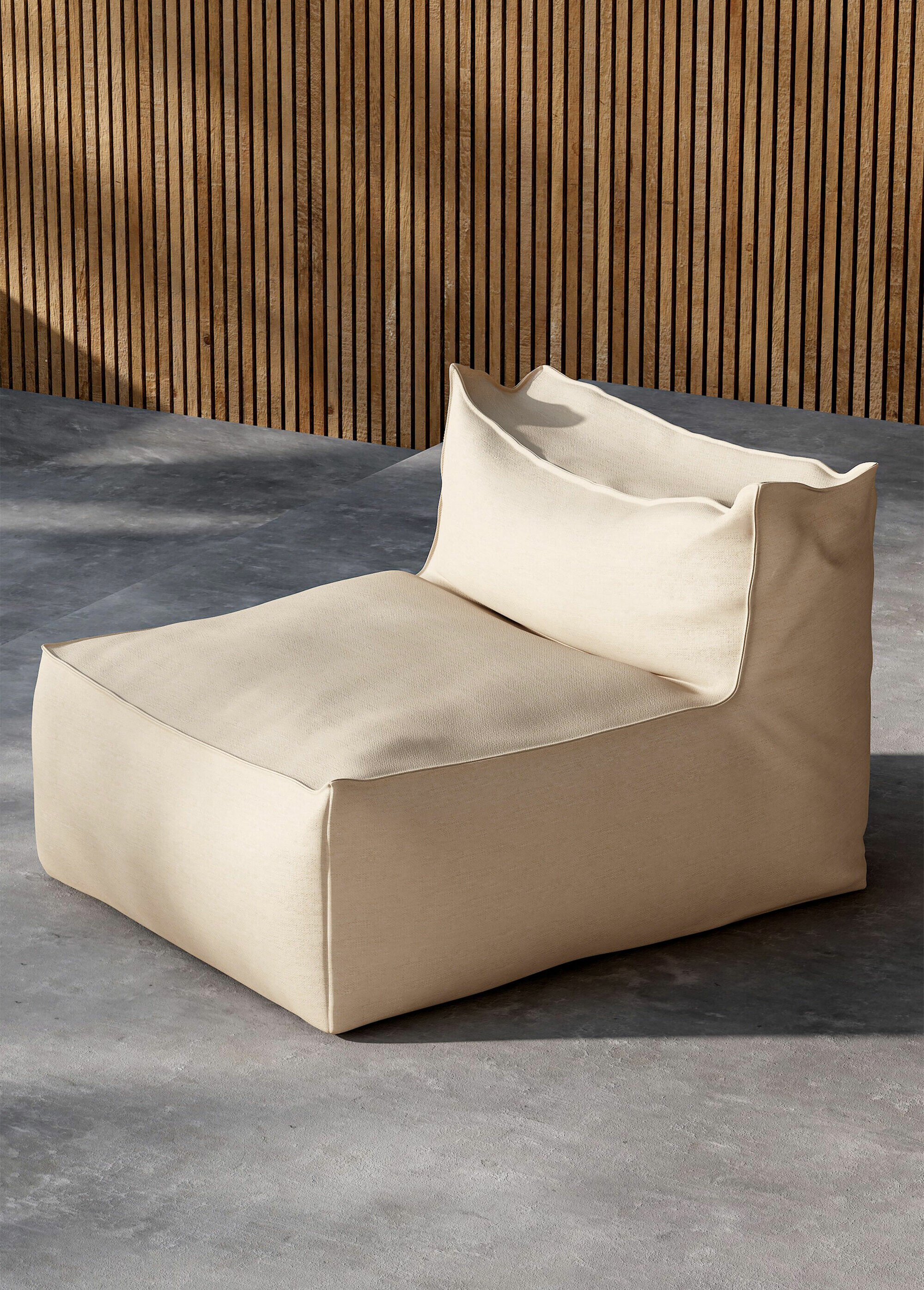 Fauteuil outdoor XXL style pouf BEIGE VEN-9782-666 SI1