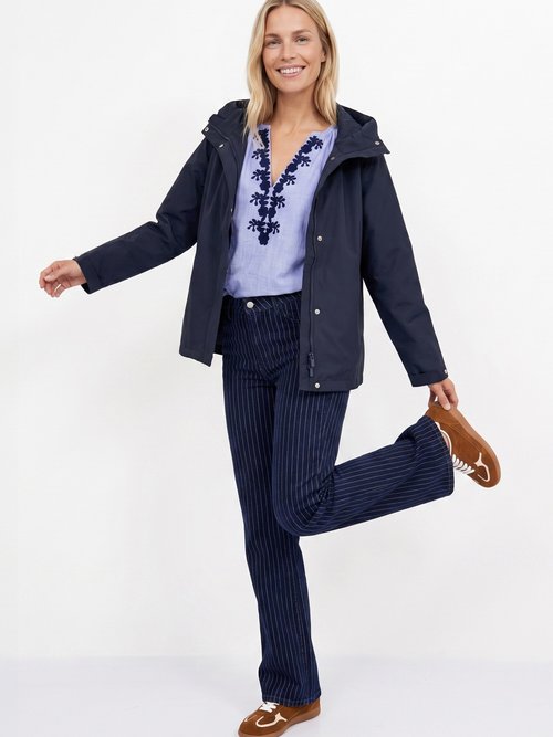 Jean brut rayé coupe wide spécial GRANDE Femme Bleu OR-JD378RAY MV1