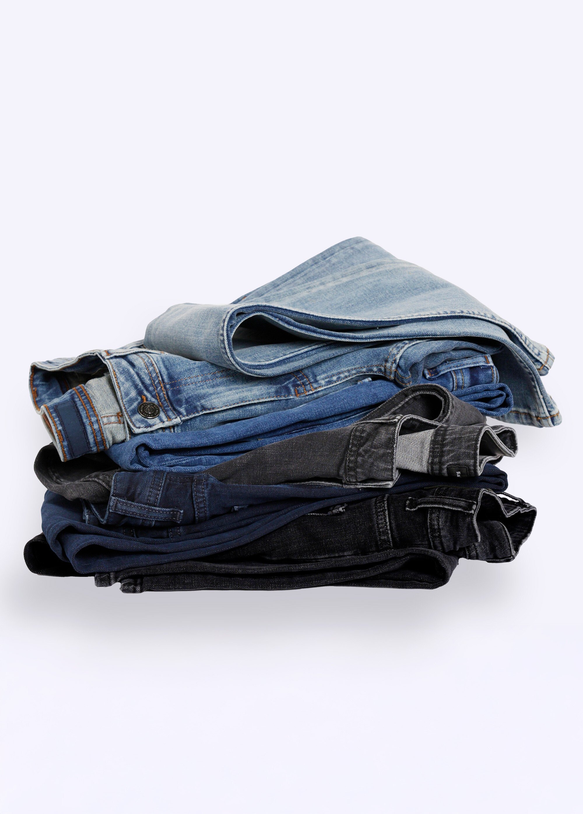 Jean droit 5 poches denim stretch Homme Bleu FOUDRE FA1