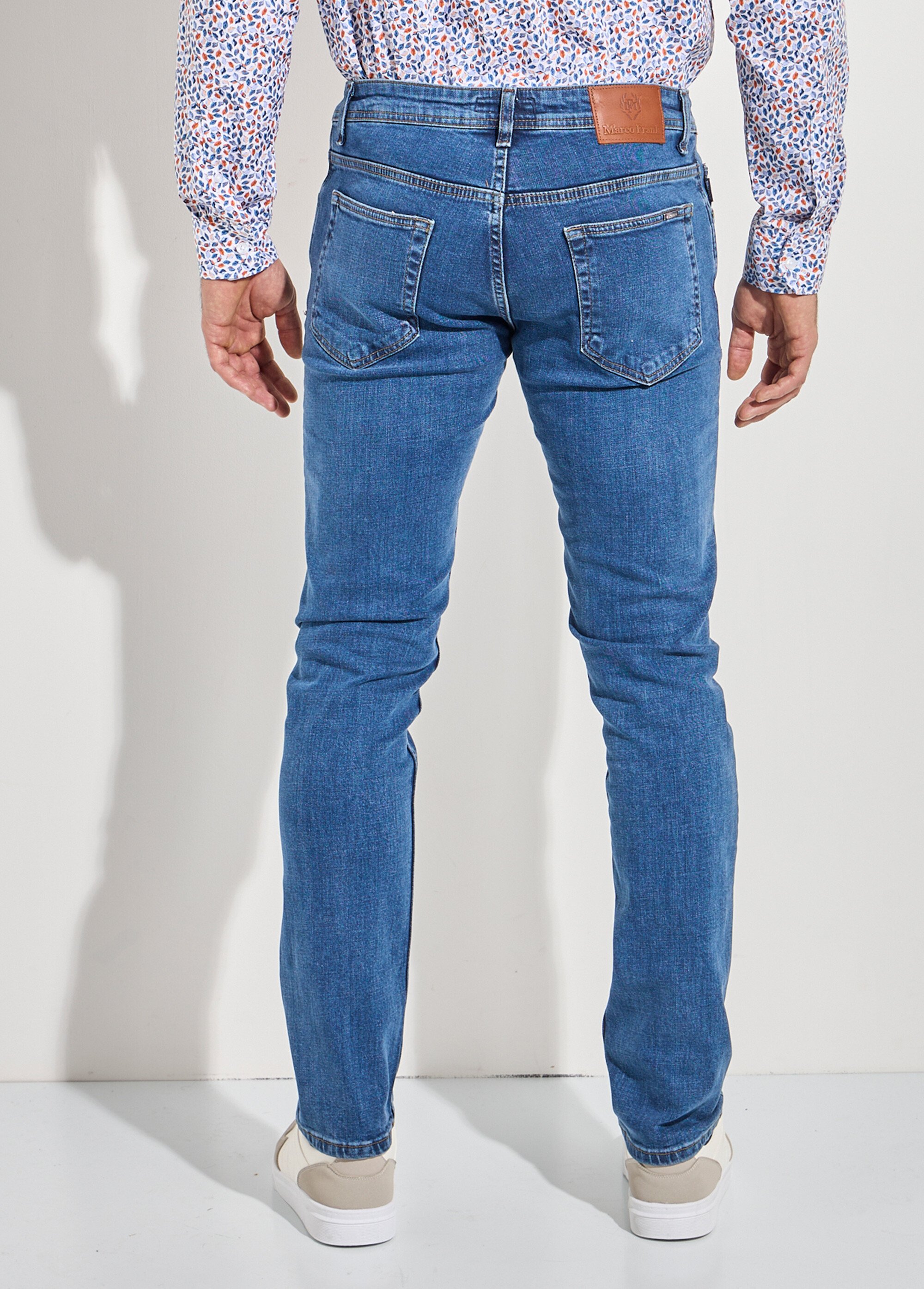 Jean droit 5 poches denim stretch