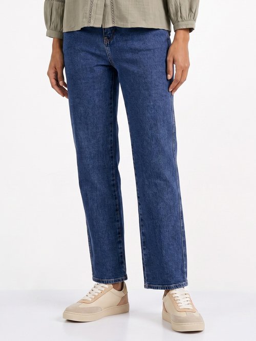 Jean droit denim, coupe spécial GRANDE Femme Bleu OR-JD444 FA1