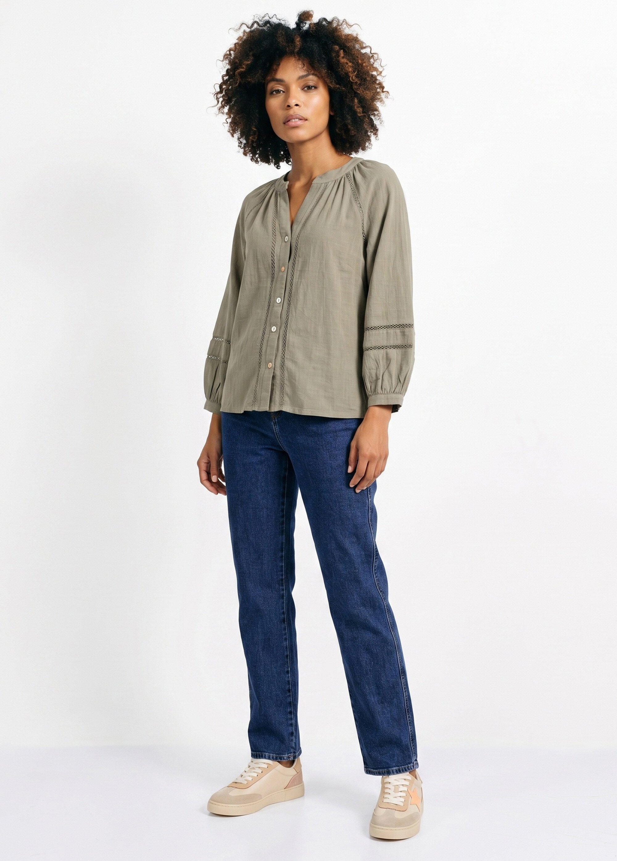 Jean droit denim, coupe spécial GRANDE Femme Bleu OR-JD444 SI1