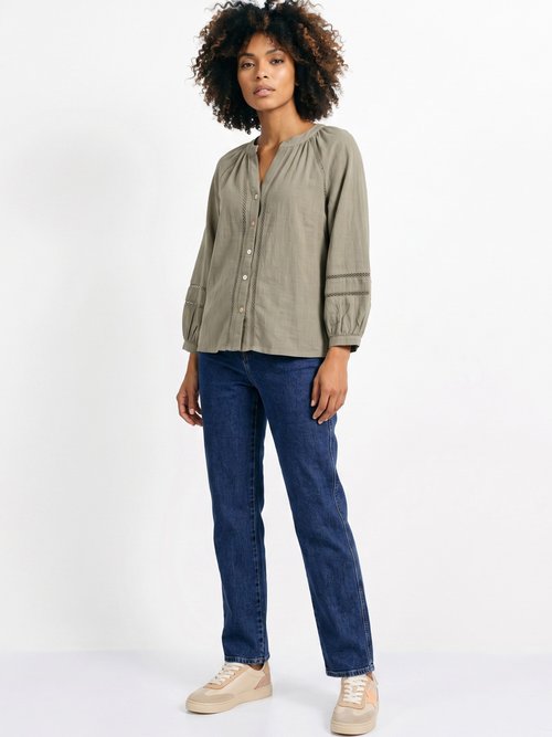 Jean droit denim, coupe spécial GRANDE Femme Bleu OR-JD444 SI1