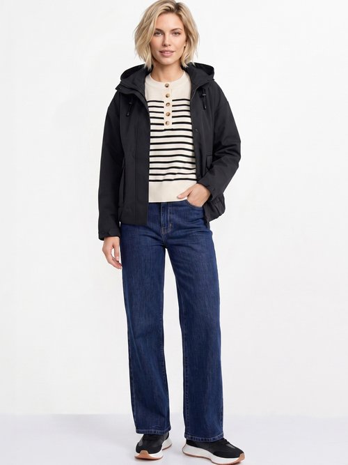 Jean wide délavage stone, spécial GRANDE Femme Bleu OR-JD378 SI1