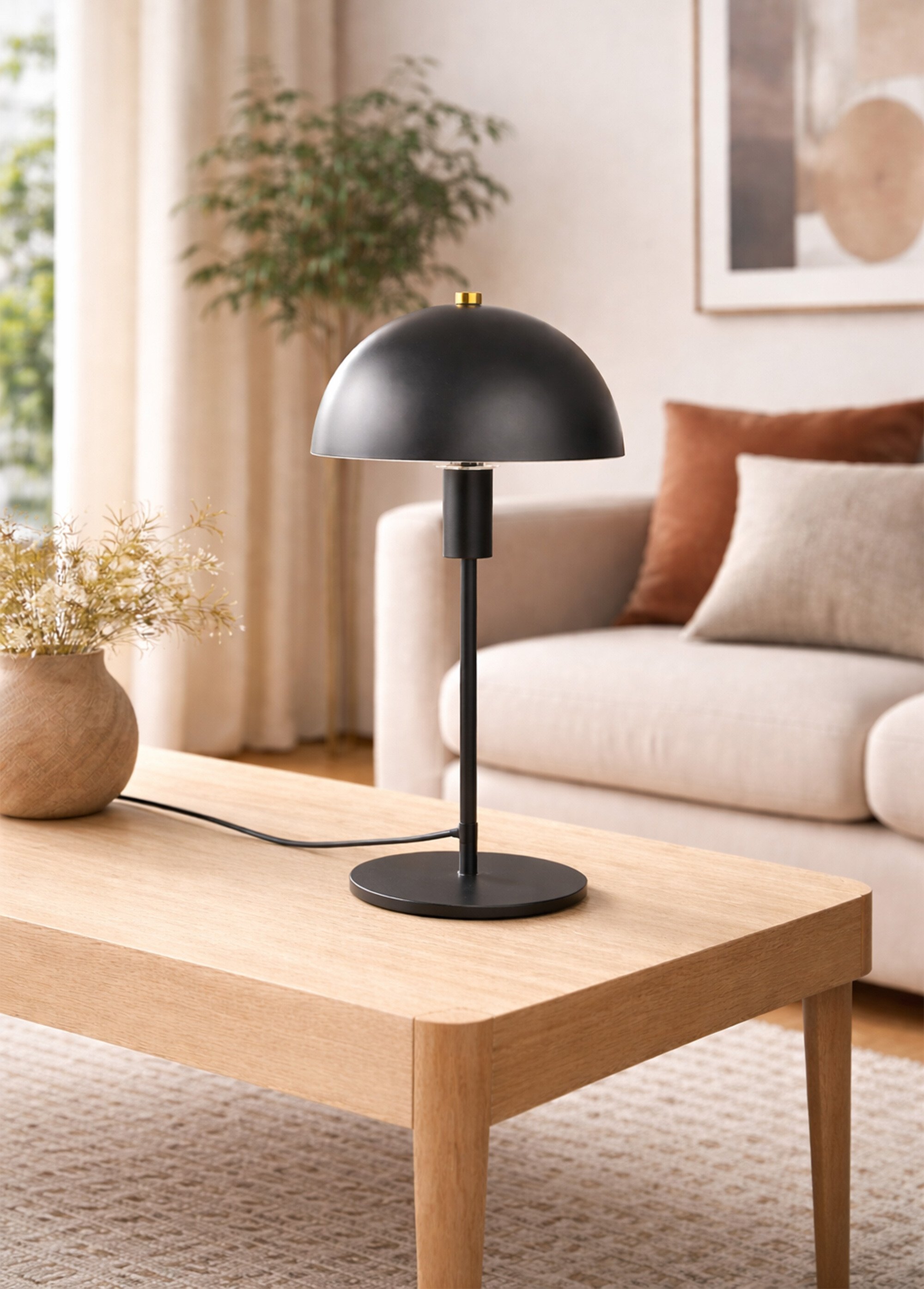 Lampe à poser en métal, style épuré NOIR KP-HZ1601050 SI1