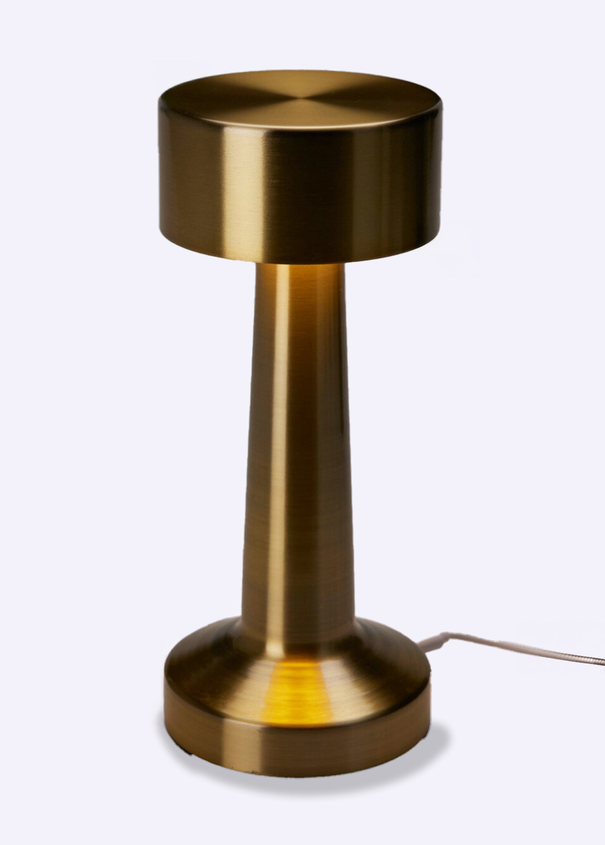 Lampe touch LED rechargeable, métal brossé