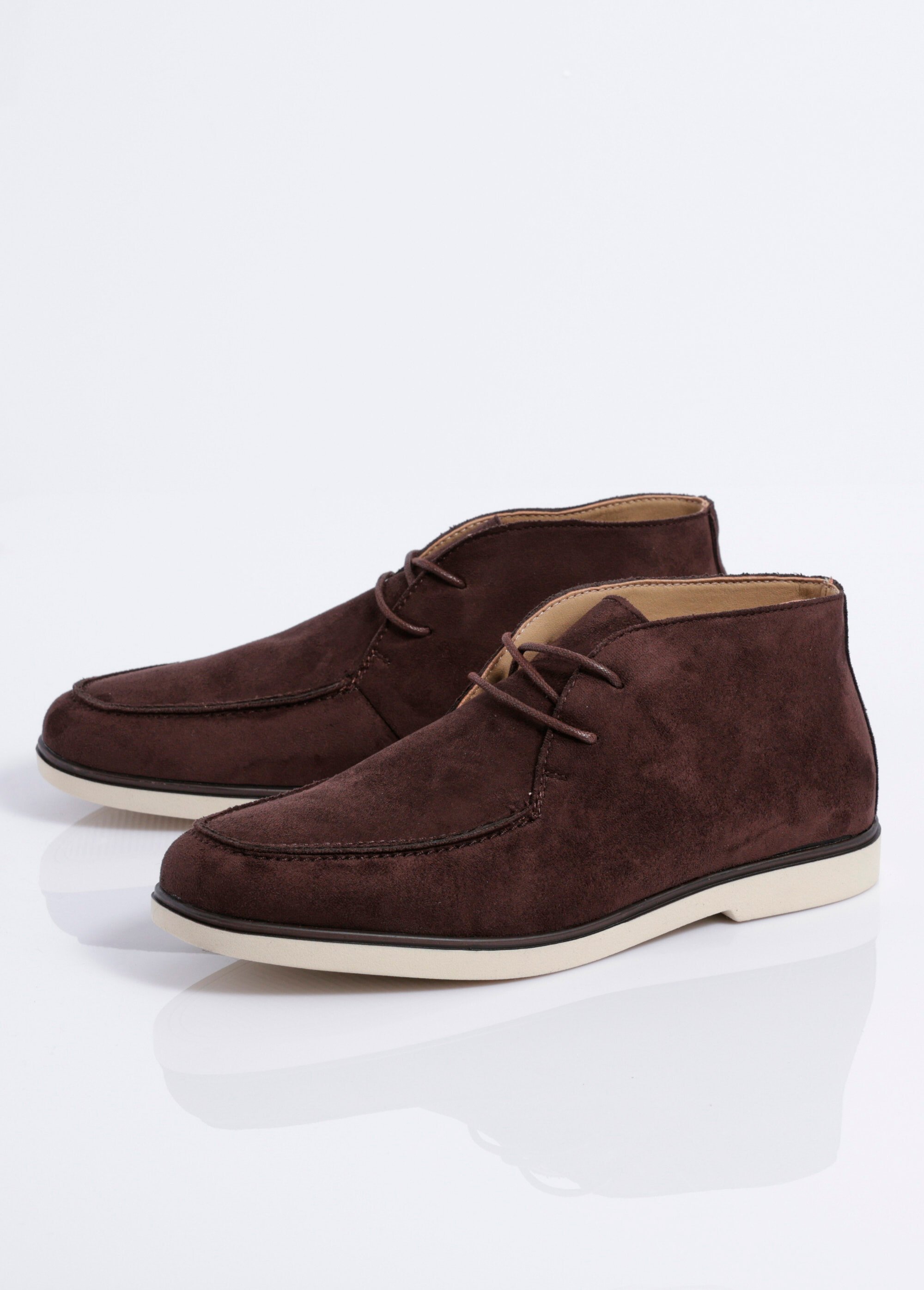 Low boots à lacets, semelle contrastée Homme Marron JANZ1302 DE1