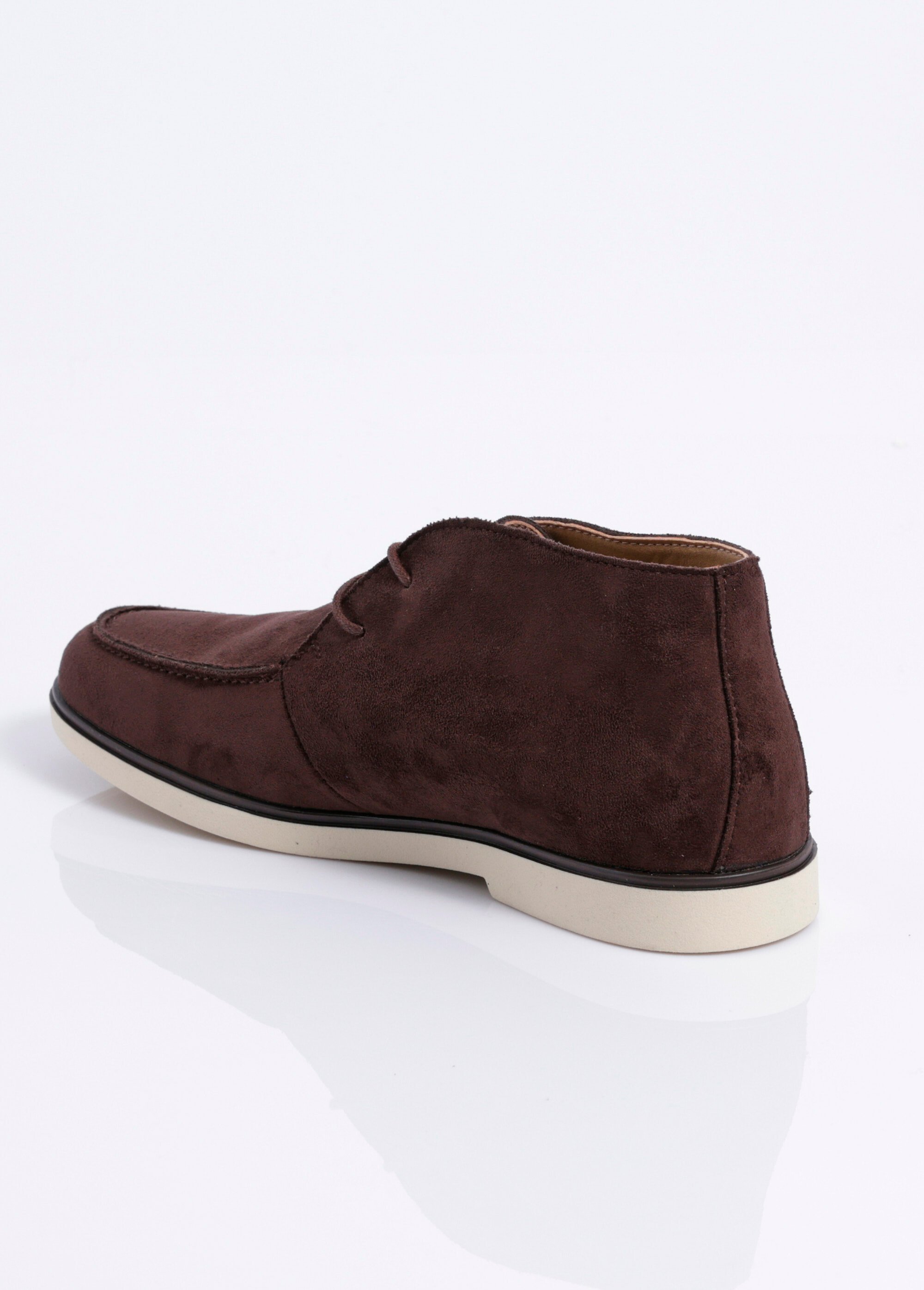 Low boots à lacets, semelle contrastée Homme Marron JANZ1302 DO1