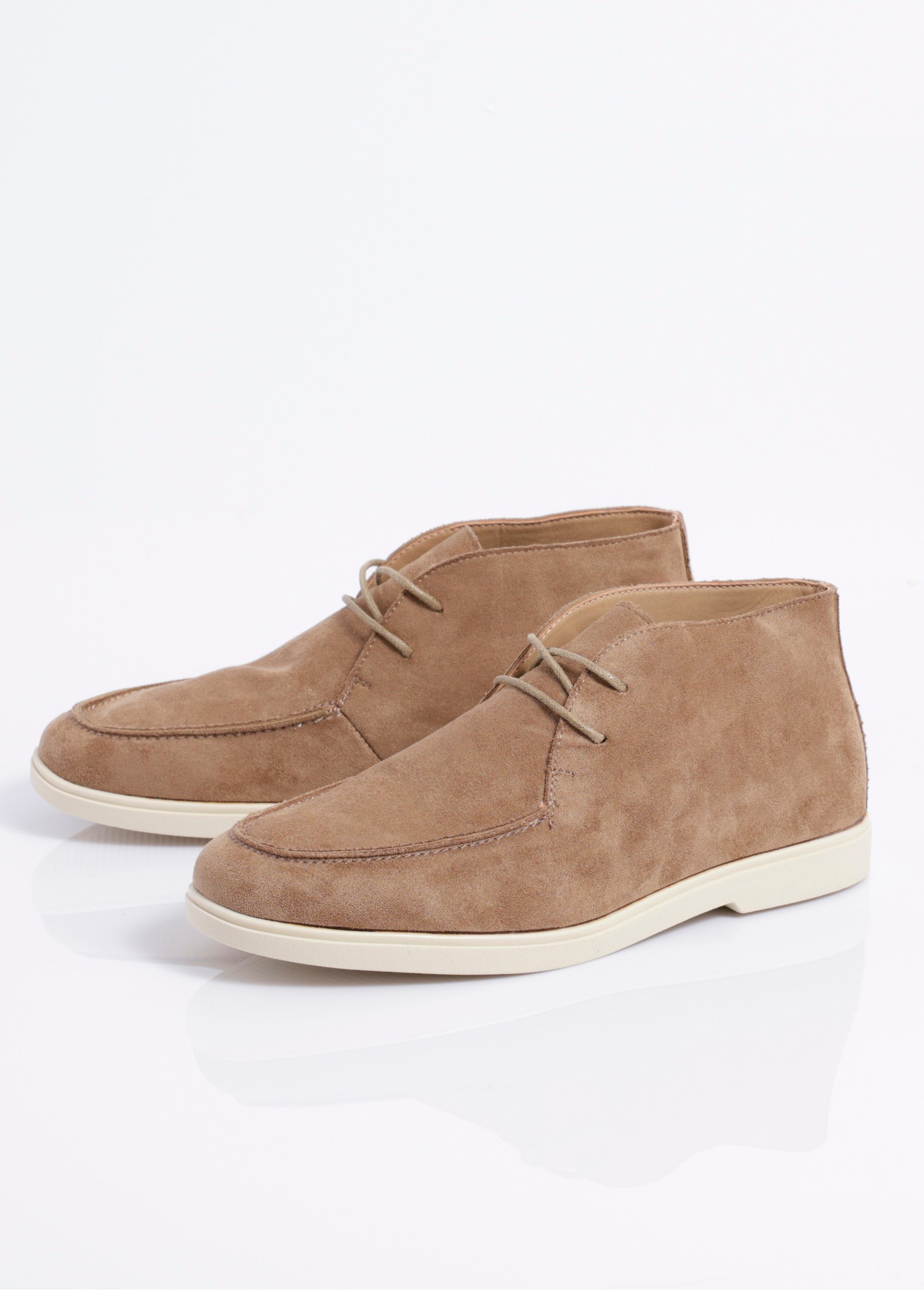Low boots à lacets, semelle contrastée Homme Beige JANZ1302 DE1