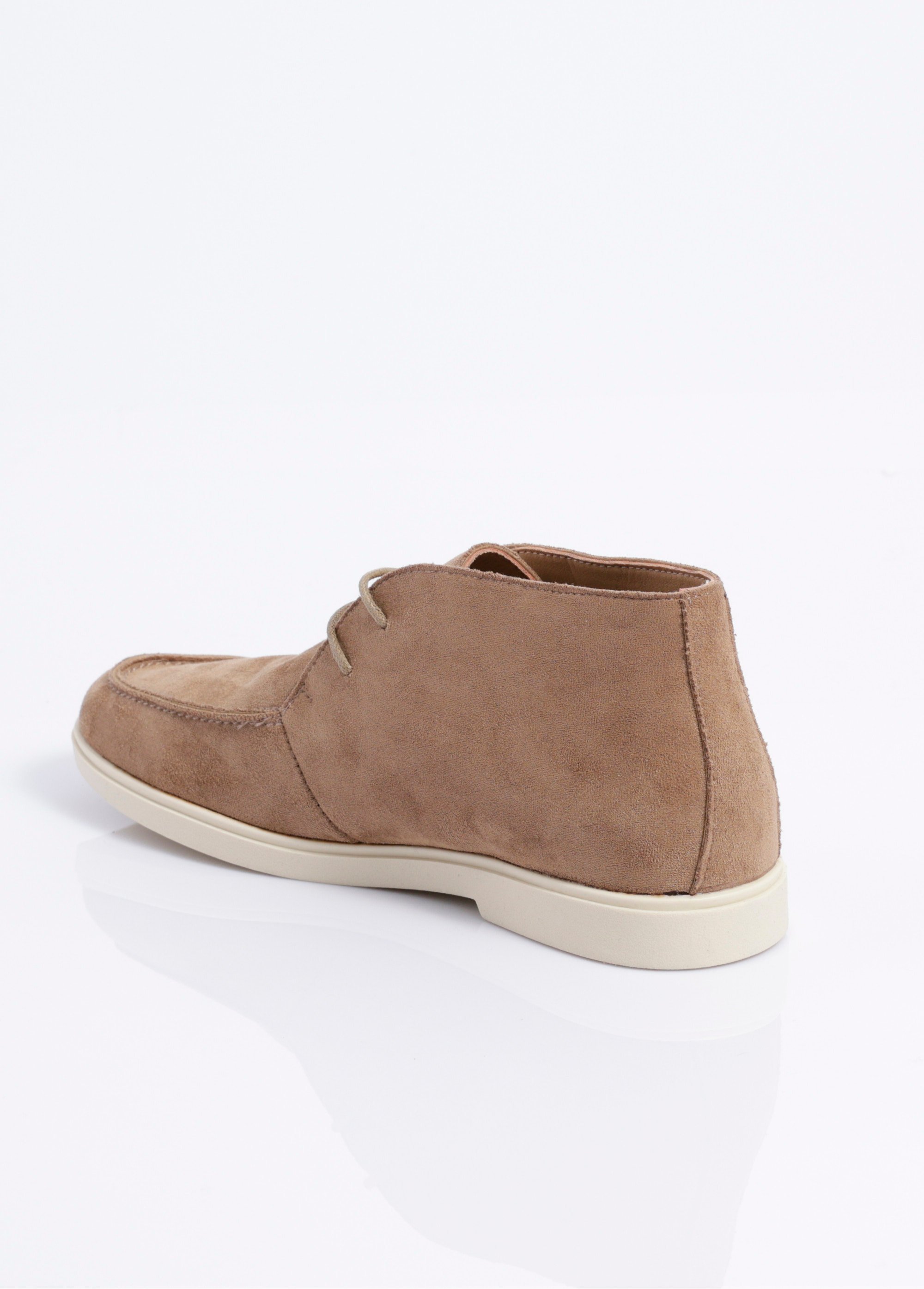 Low boots à lacets, semelle contrastée Homme Beige JANZ1302 DO1