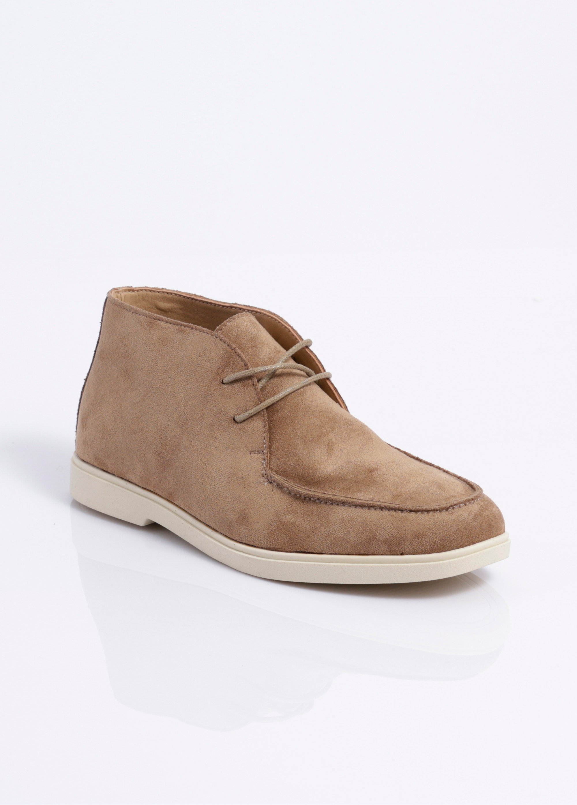 Low boots à lacets, semelle contrastée Homme Beige JANZ1302 FA1