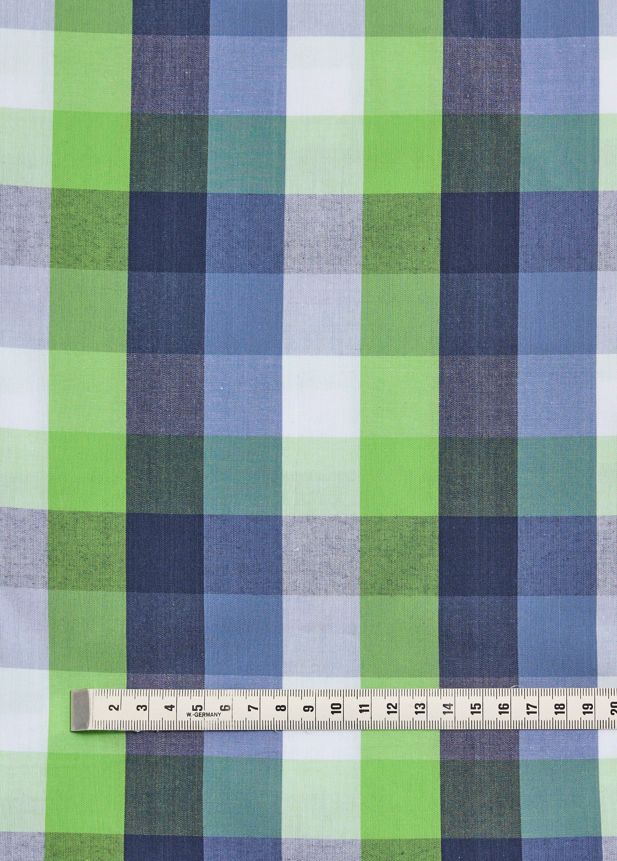 Coupon tissu coton carreaux multicolores