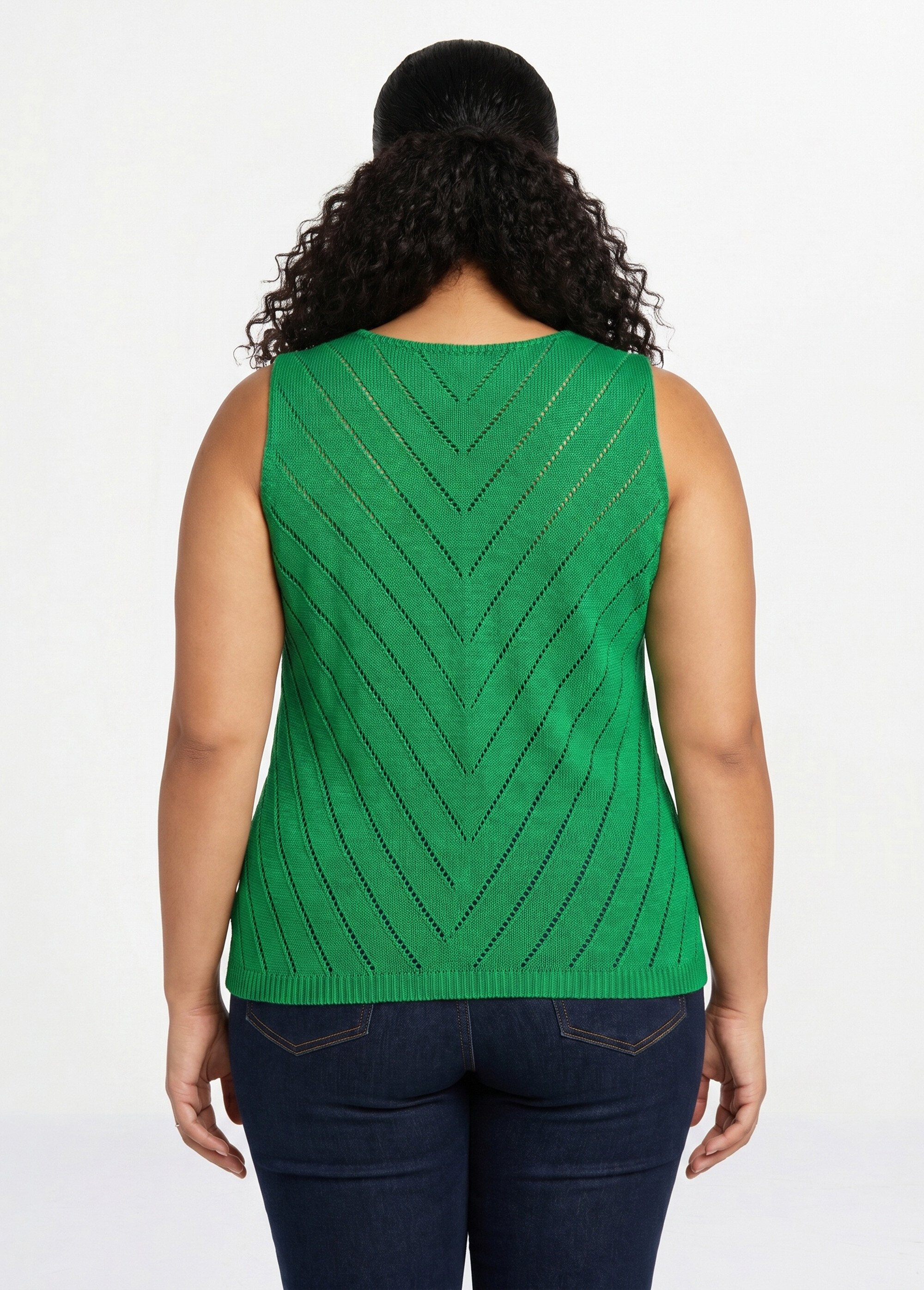 Pull débardeur fin ajouré coton