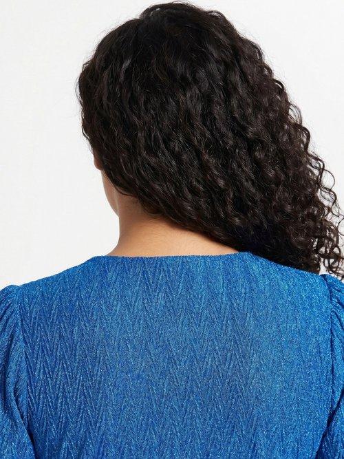 Robe courte pailletée cache-coeur Femme Grande Taille Bleu EXCEPTION DE2