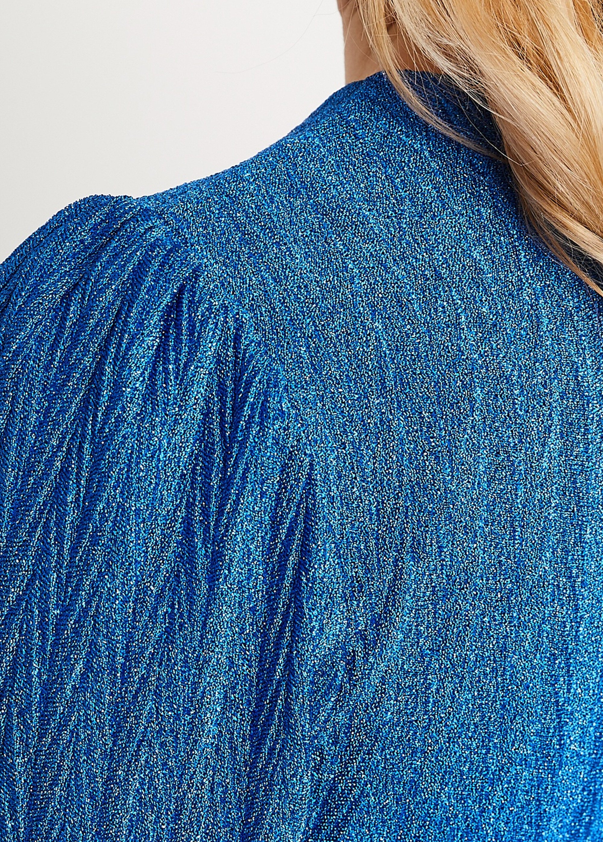 Robe courte pailletée cache-coeur Femme Bleu EXCEPTION DE2