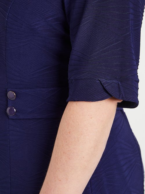 Robe évasée courte unie Femme Grande Taille Bleu ENQUETE DE3