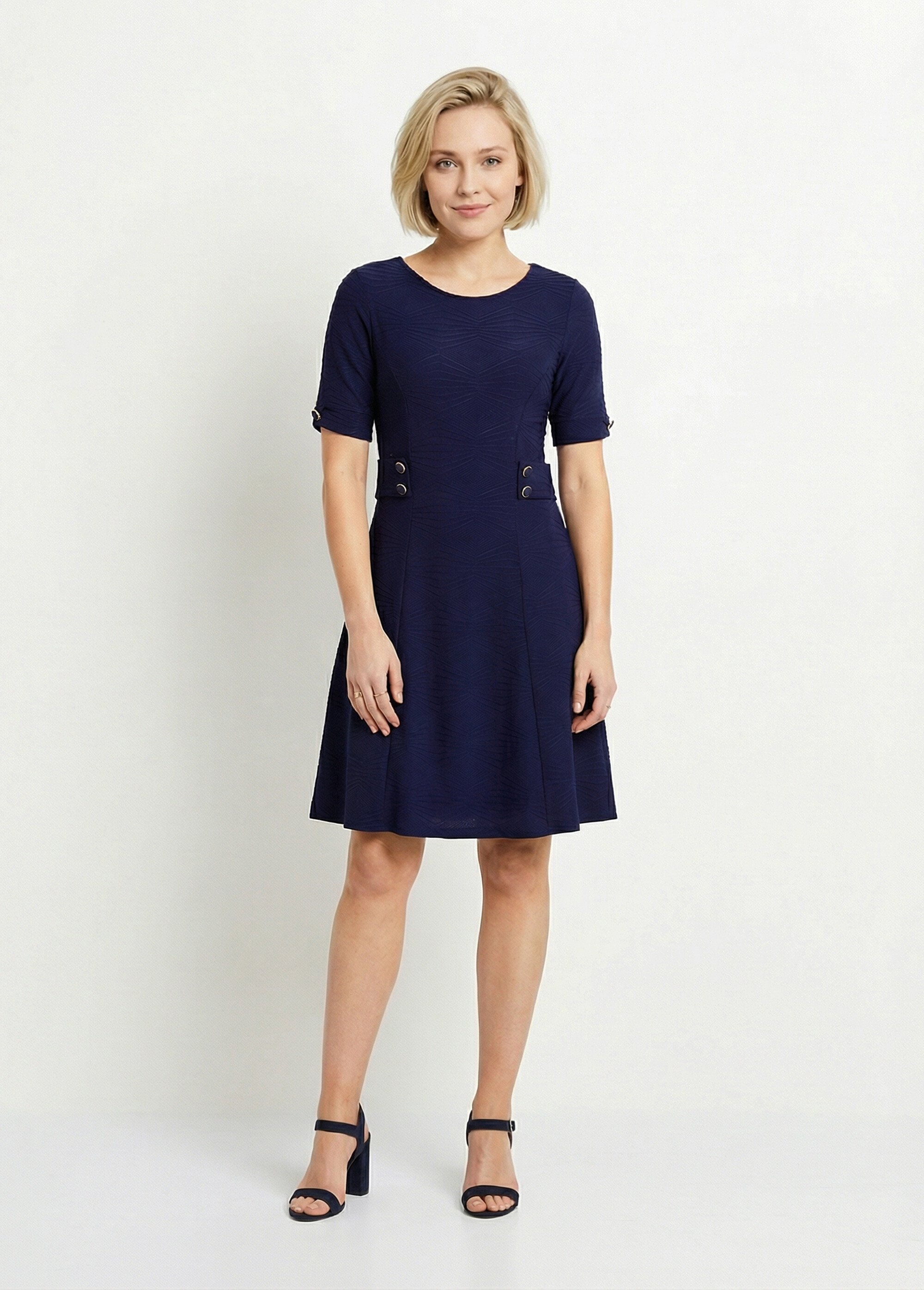 Robe évasée courte unie Femme Bleu ENQUETE FA1