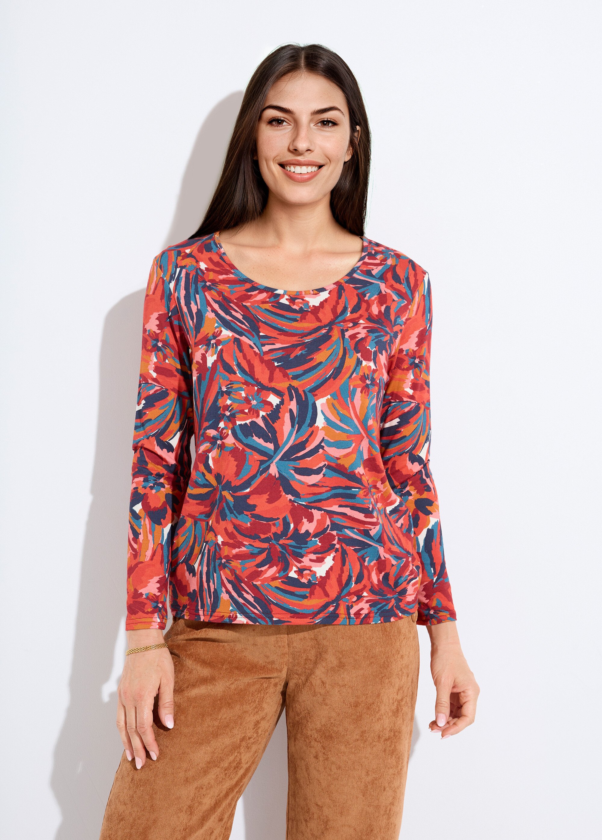 T-shirt col rond manches longues floral Femme IMPRIME TOMETTE CHANTERAY FA1