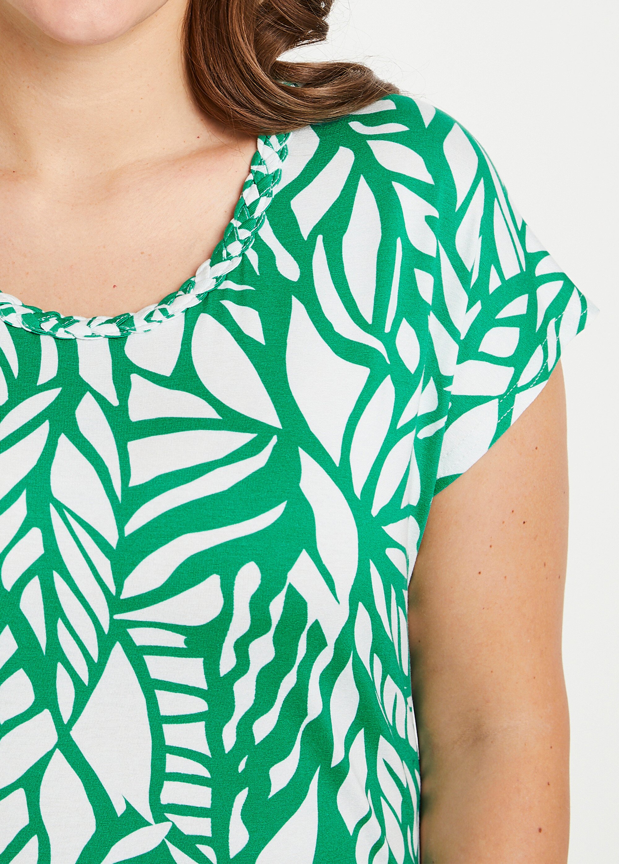 T-shirt court motif graphique Femme Vert CAGNY DE1