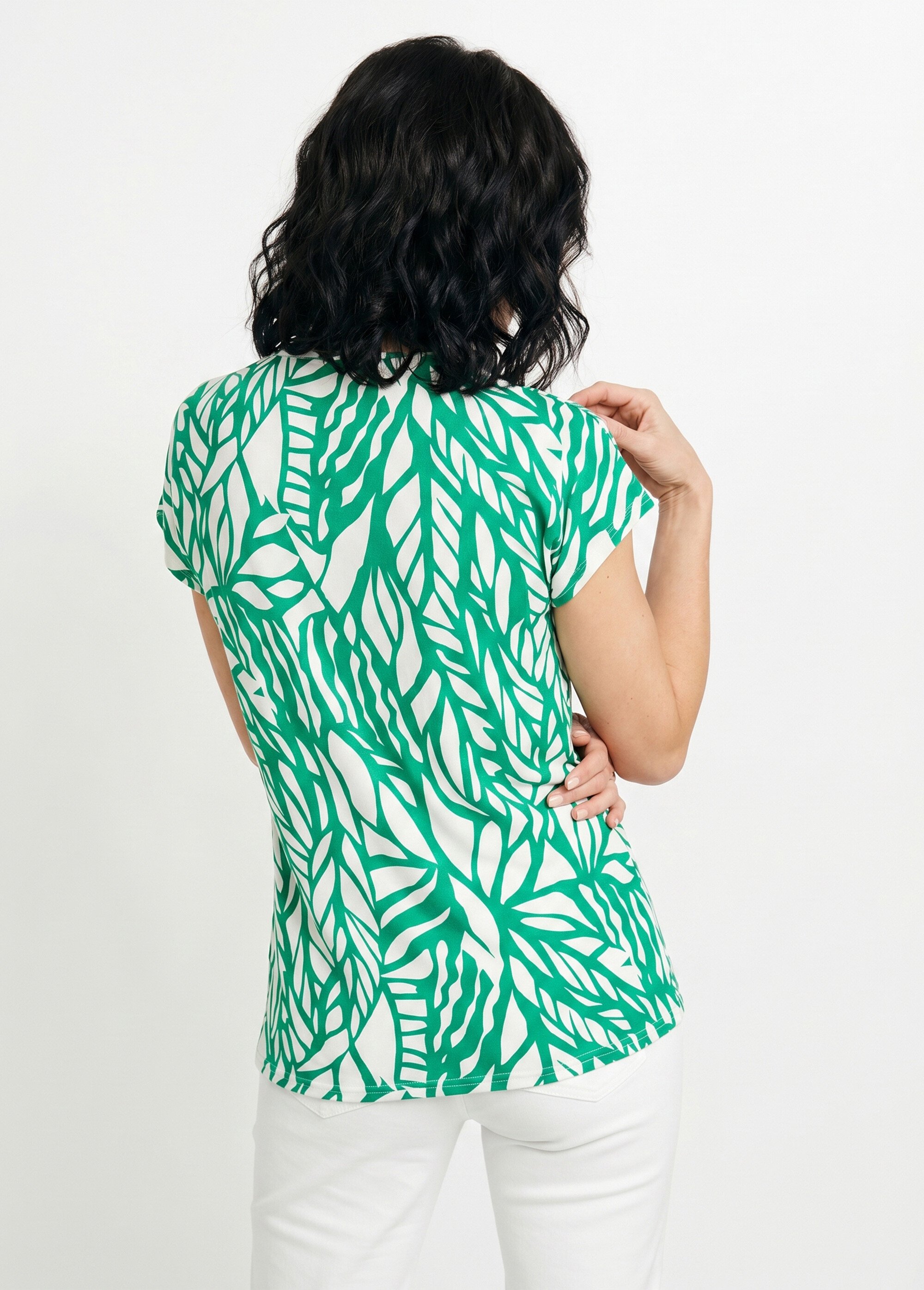T-shirt court motif graphique Femme Vert CAGNY DO1