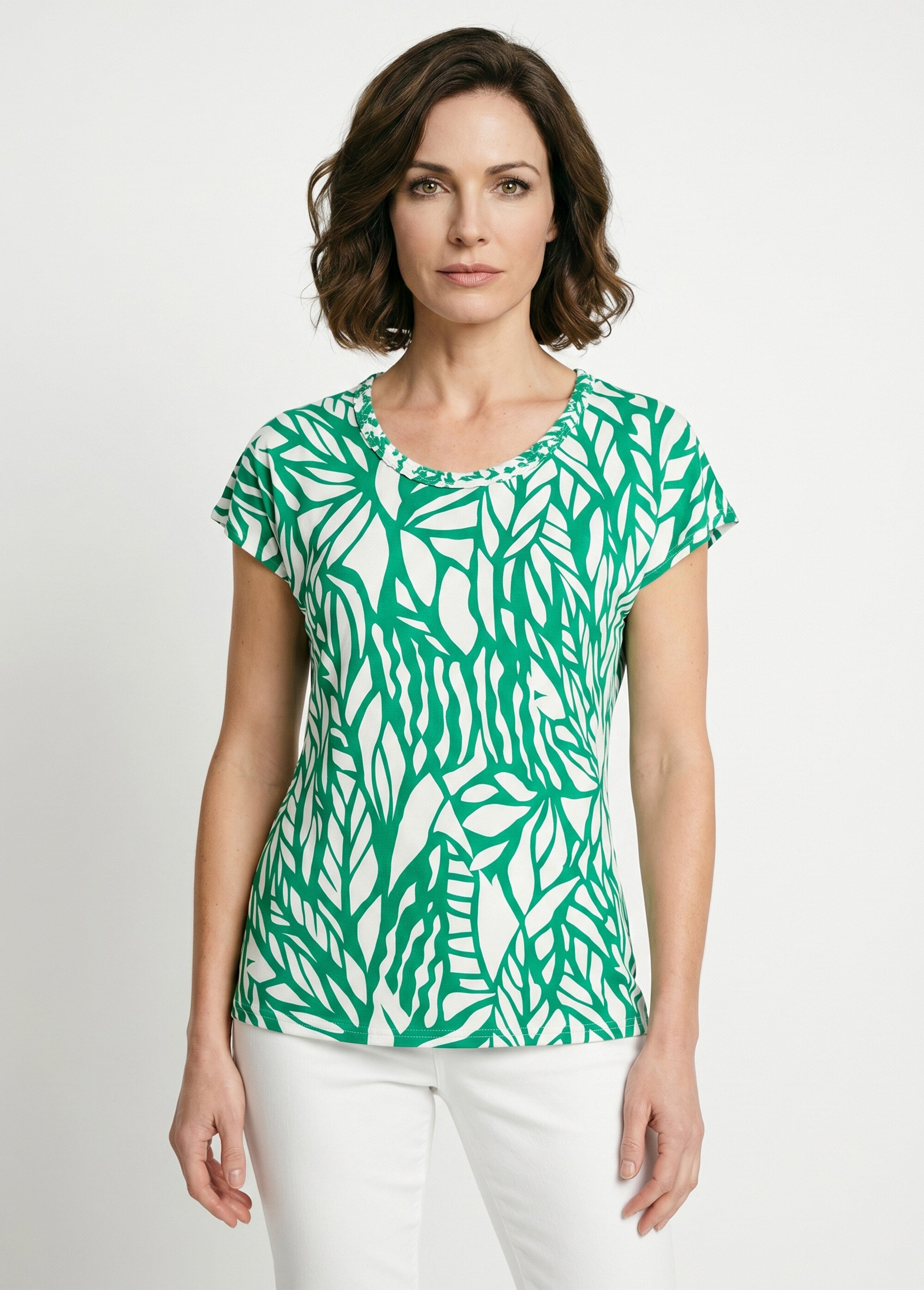 T-shirt court motif graphique Femme Vert CAGNY FA1
