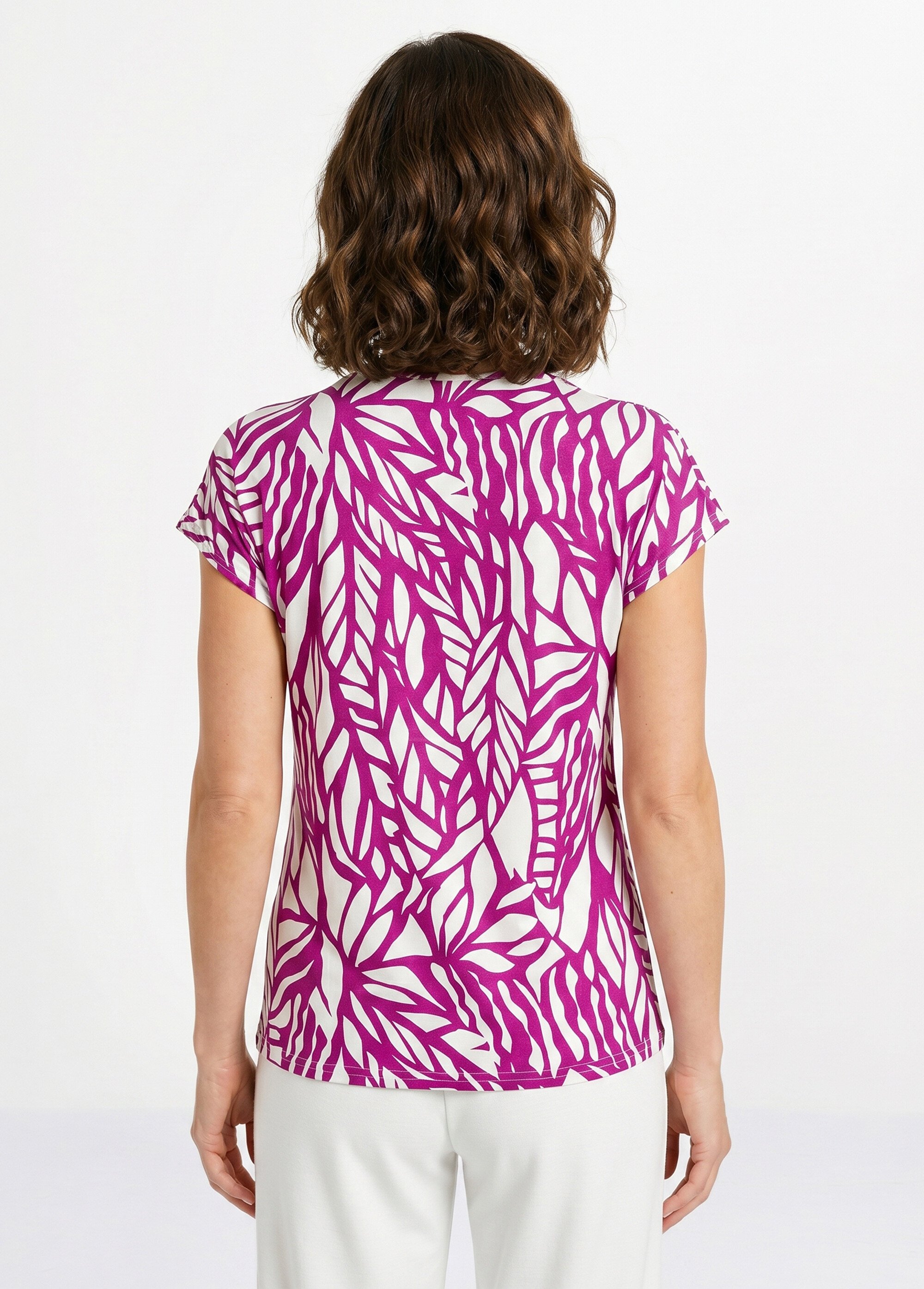 T-shirt court motif graphique Femme Violet CAGNY DO1