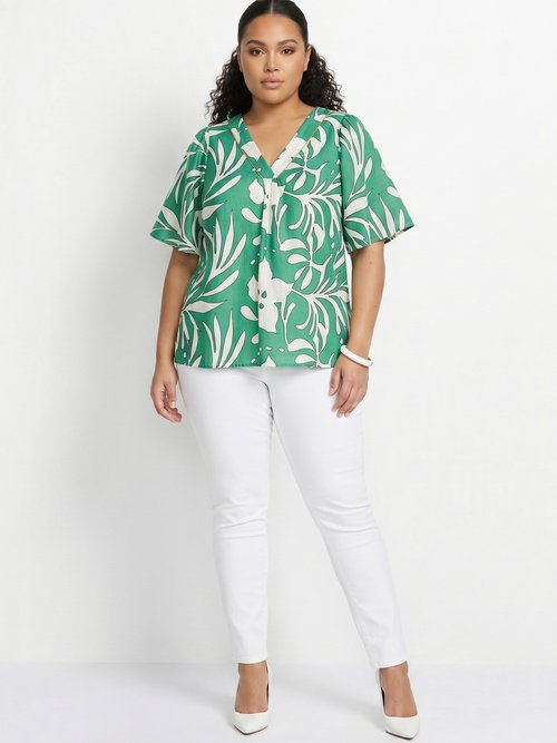 Tunique ample longue Femme Grande Taille Vert CANDELA SI1