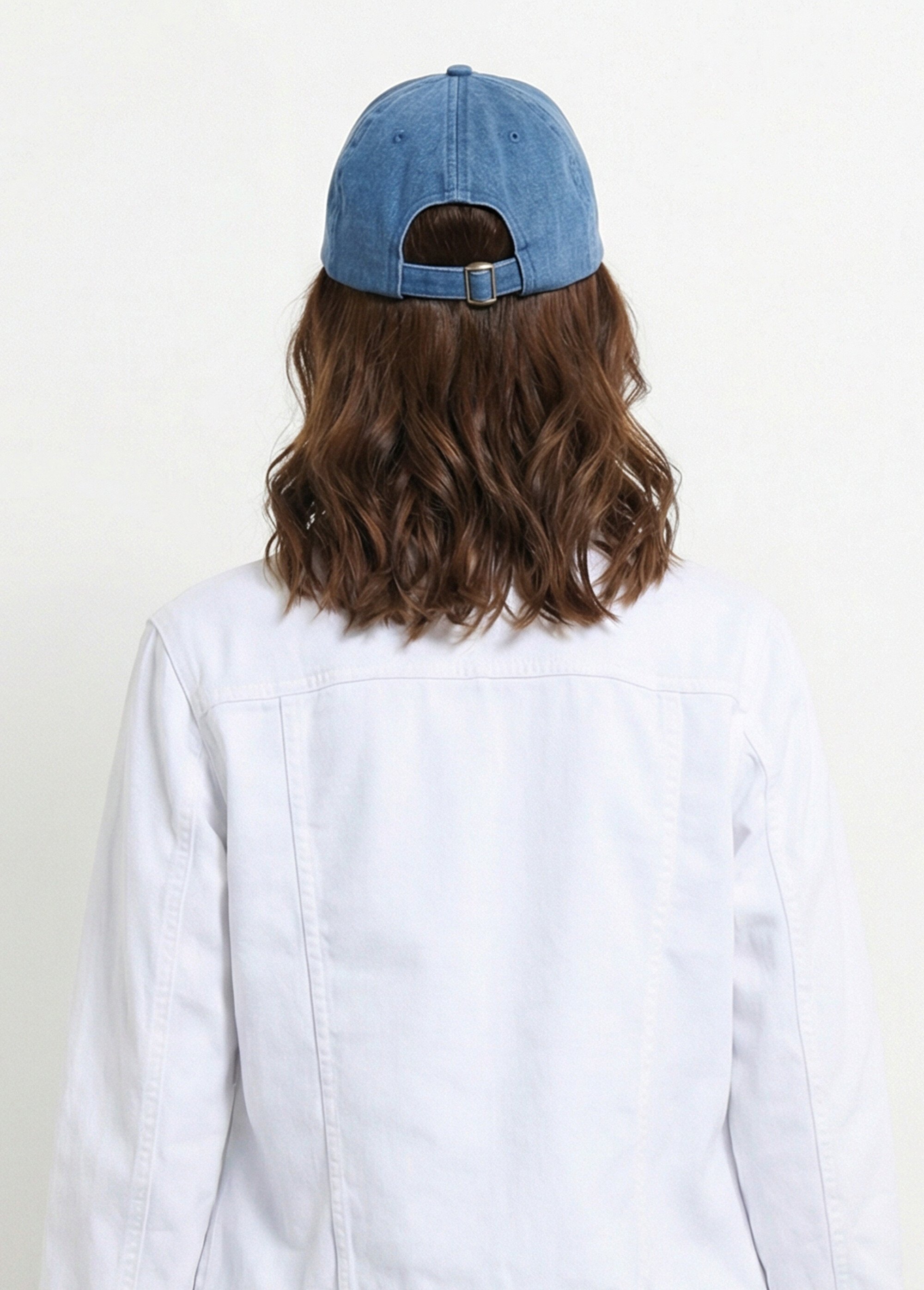 Casquette look denim en toile