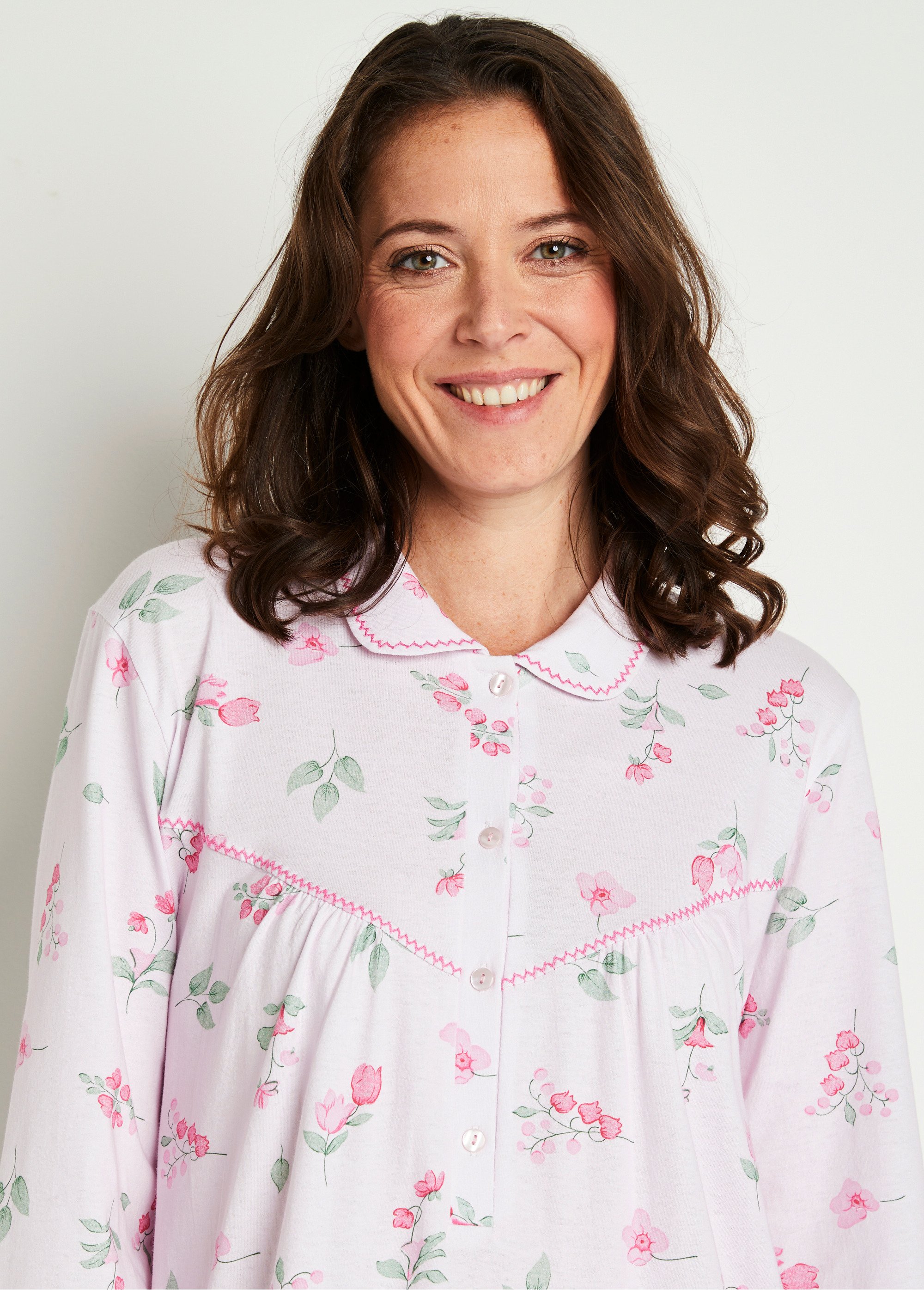 Chemise de nuit longue coton imprimé