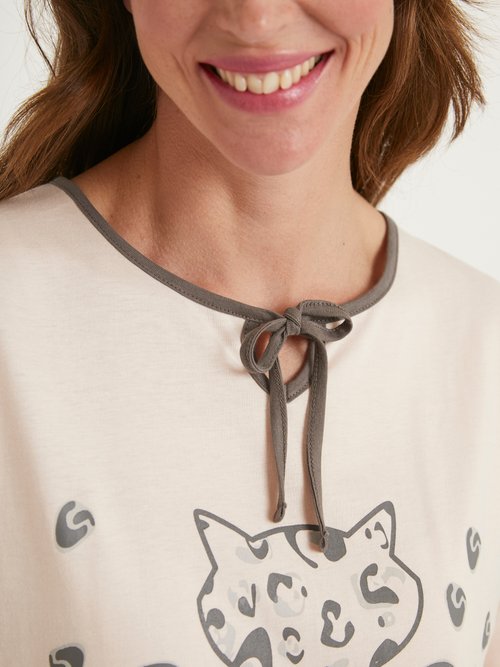 Chemise de nuit manches longues coton - lot de 2 Femme Rose SACOME DE4